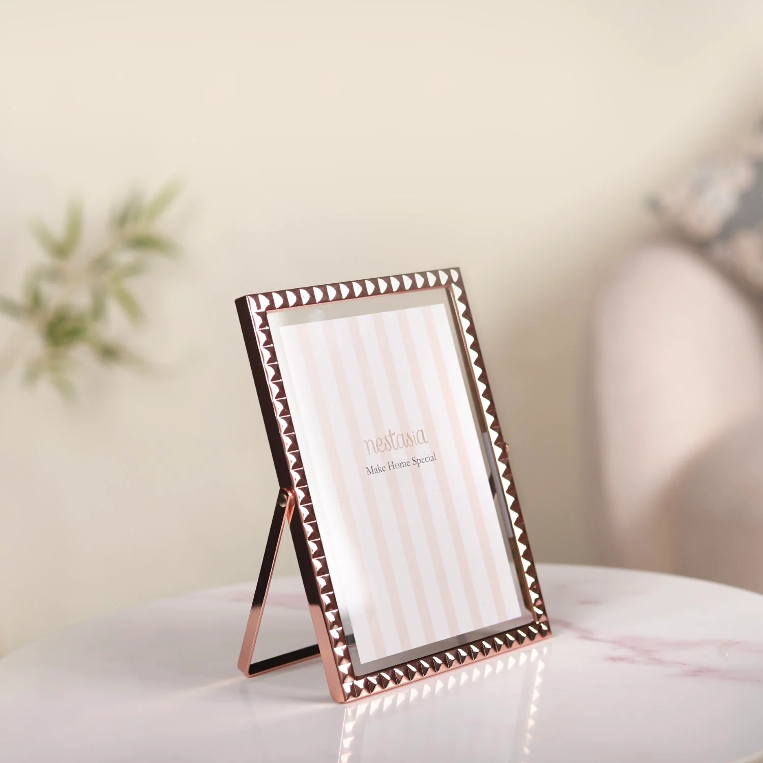 Rose Gold Studs Metallic Photo Frame 7"x5" - Image 3