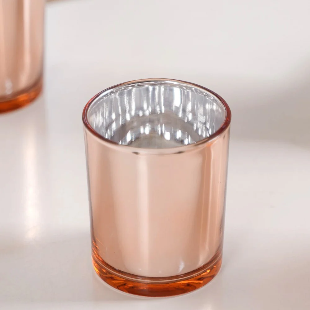 Rose Gold Tealight Holders For Home Decor Set Of 4 - Image 3