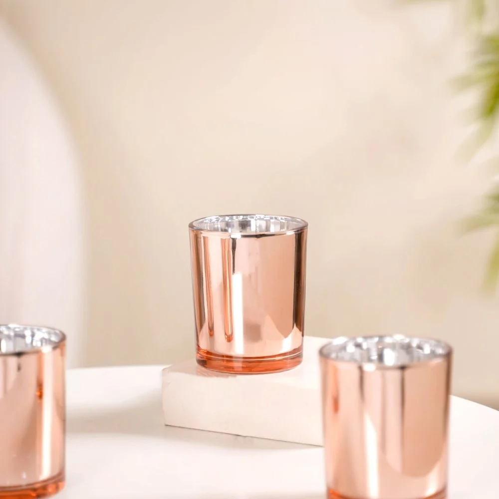 Rose Gold Tealight Holders For Home Decor Set Of 4 - Image 9