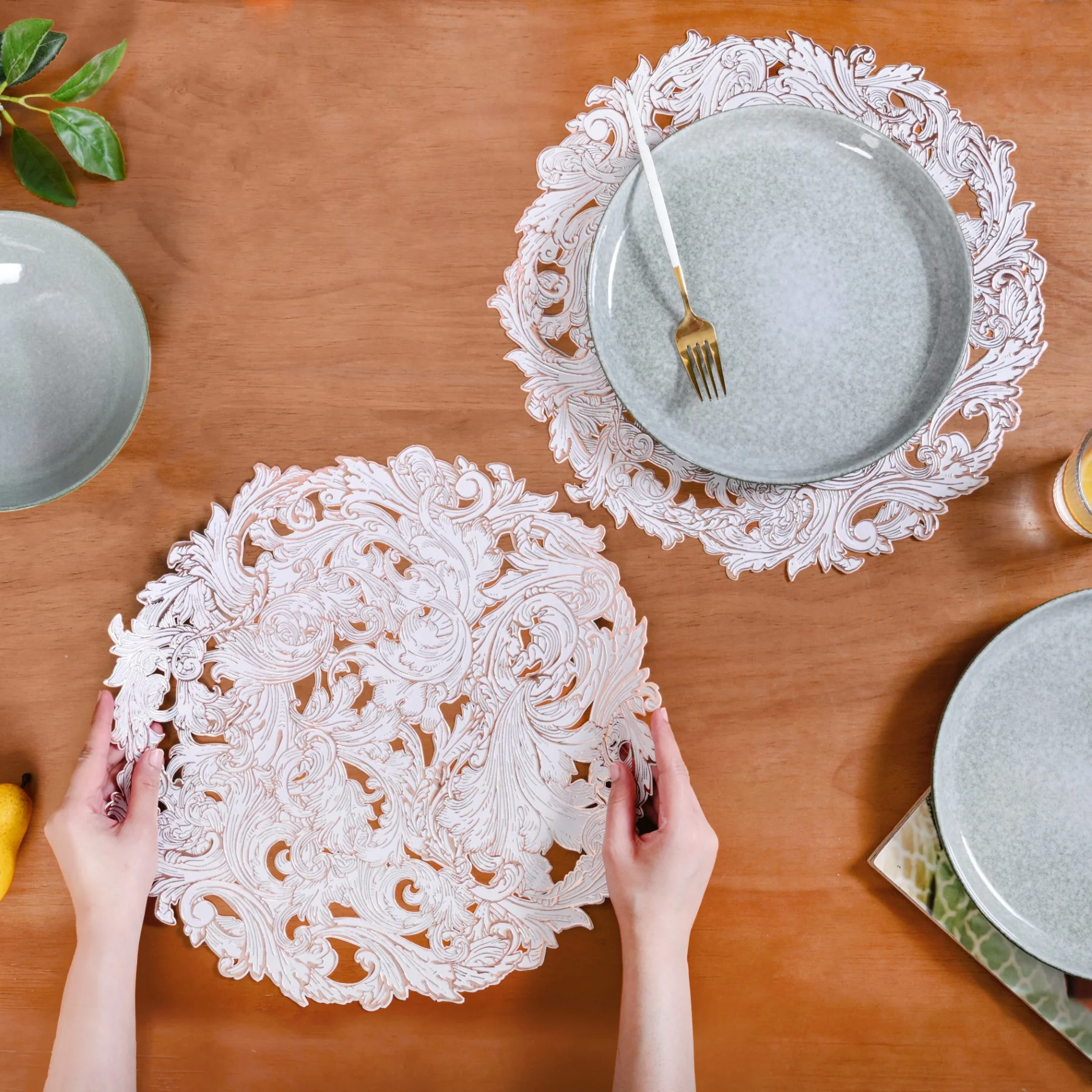 Rose Luxe Round Tablemat Set Of 6 - Image 2