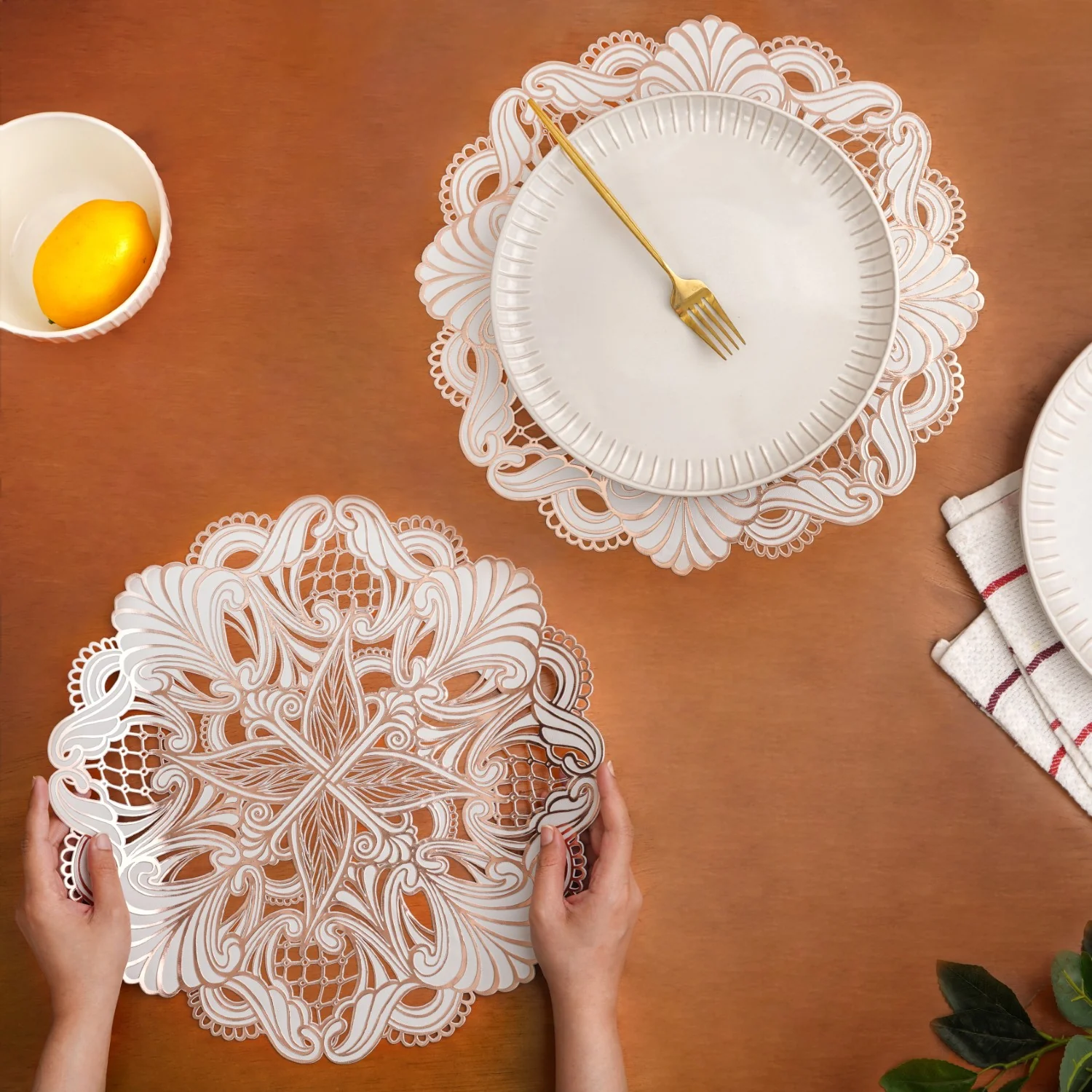 Rosegold Reverie Placemat Set Of 6 - Image 3
