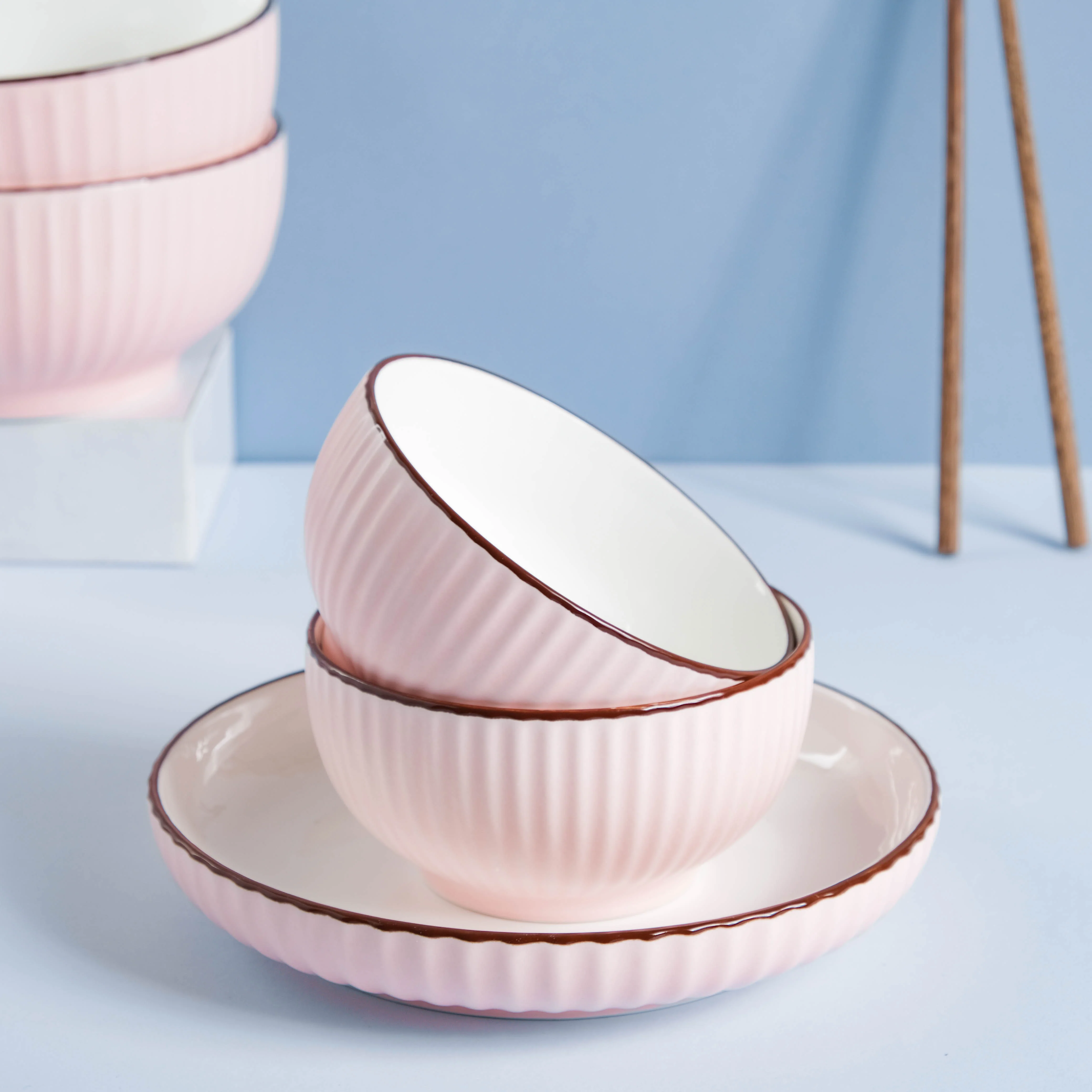 Rosy 10 Piece Soup Snack Set for 2 - Image 17