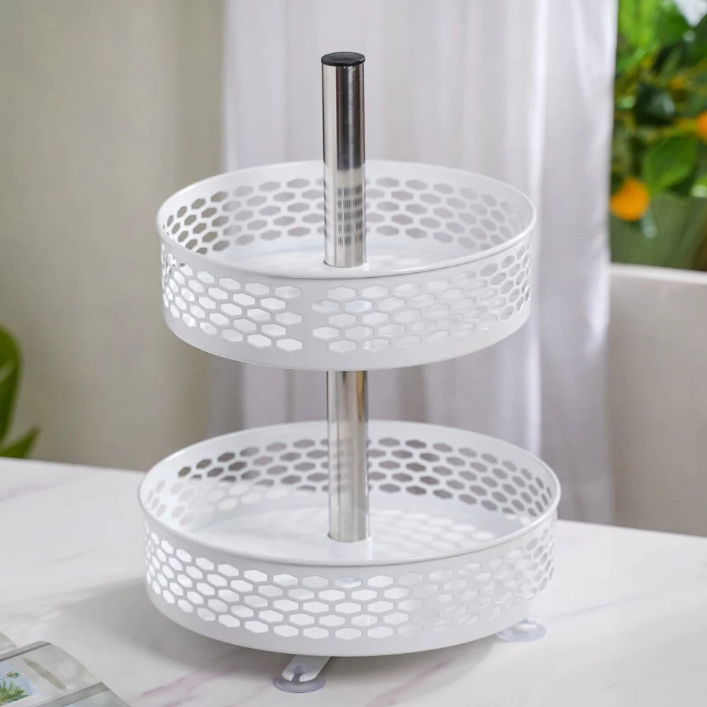 Rotating Metal Storage Rack White - Image 10