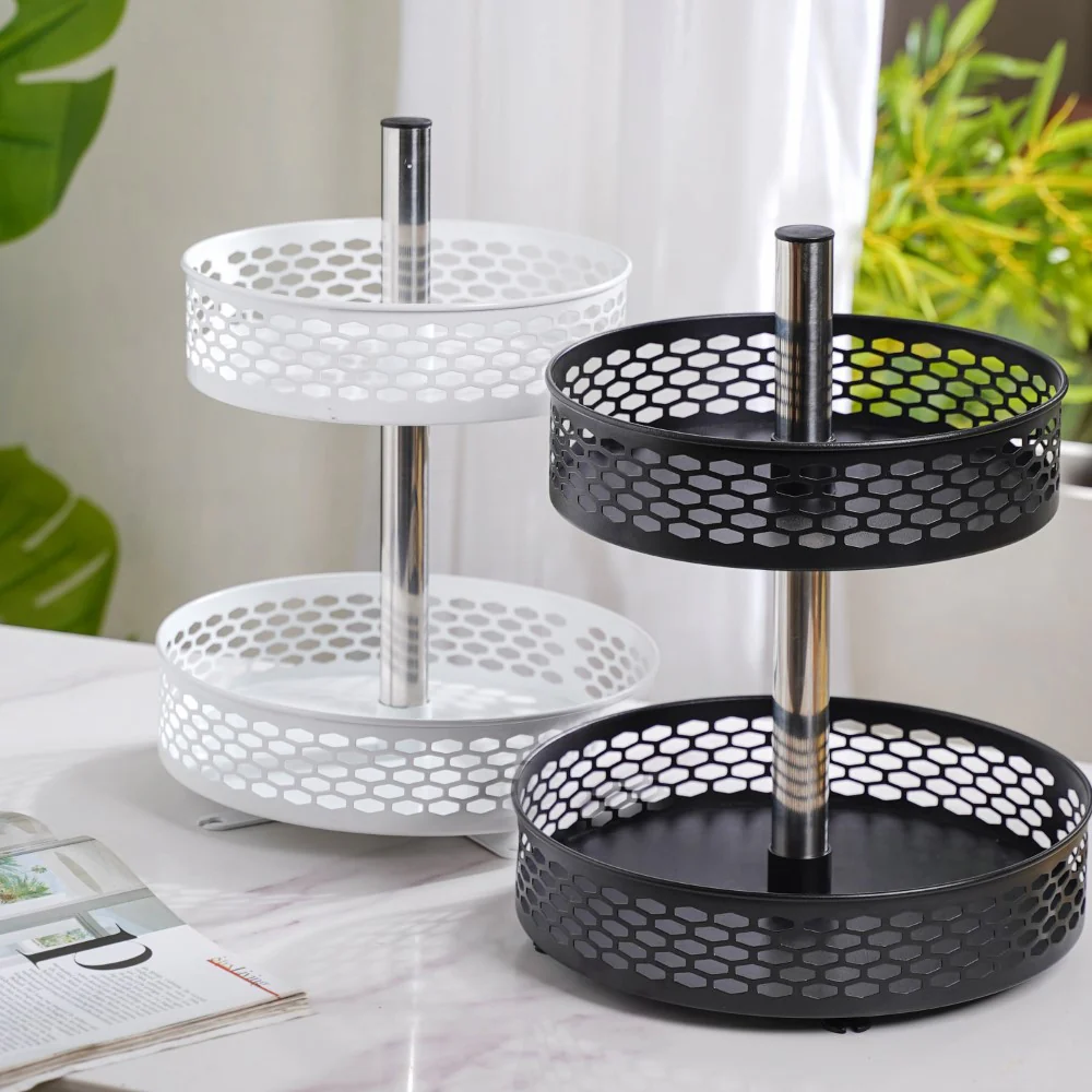 Rotating Metal Storage Rack White - Image 16