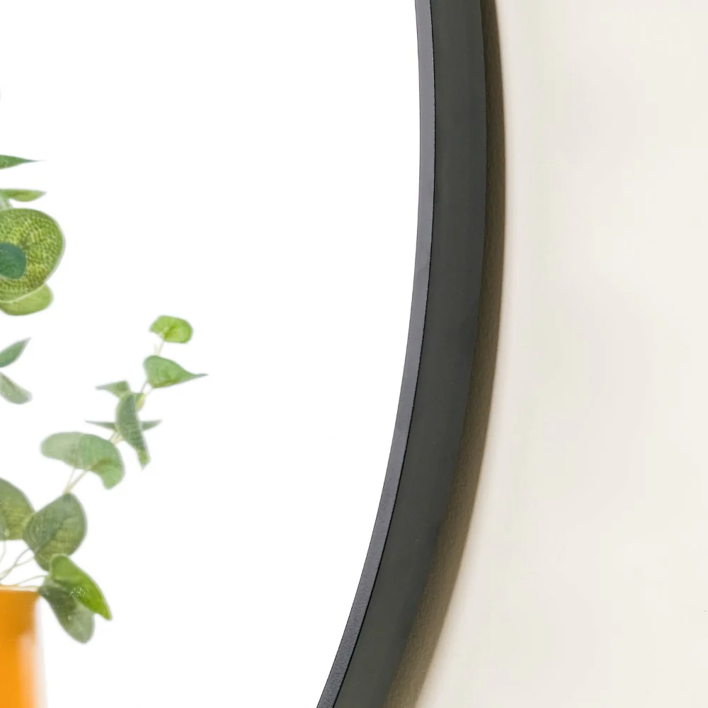 Round Wall Mirror Black 23 Inch - Image 5