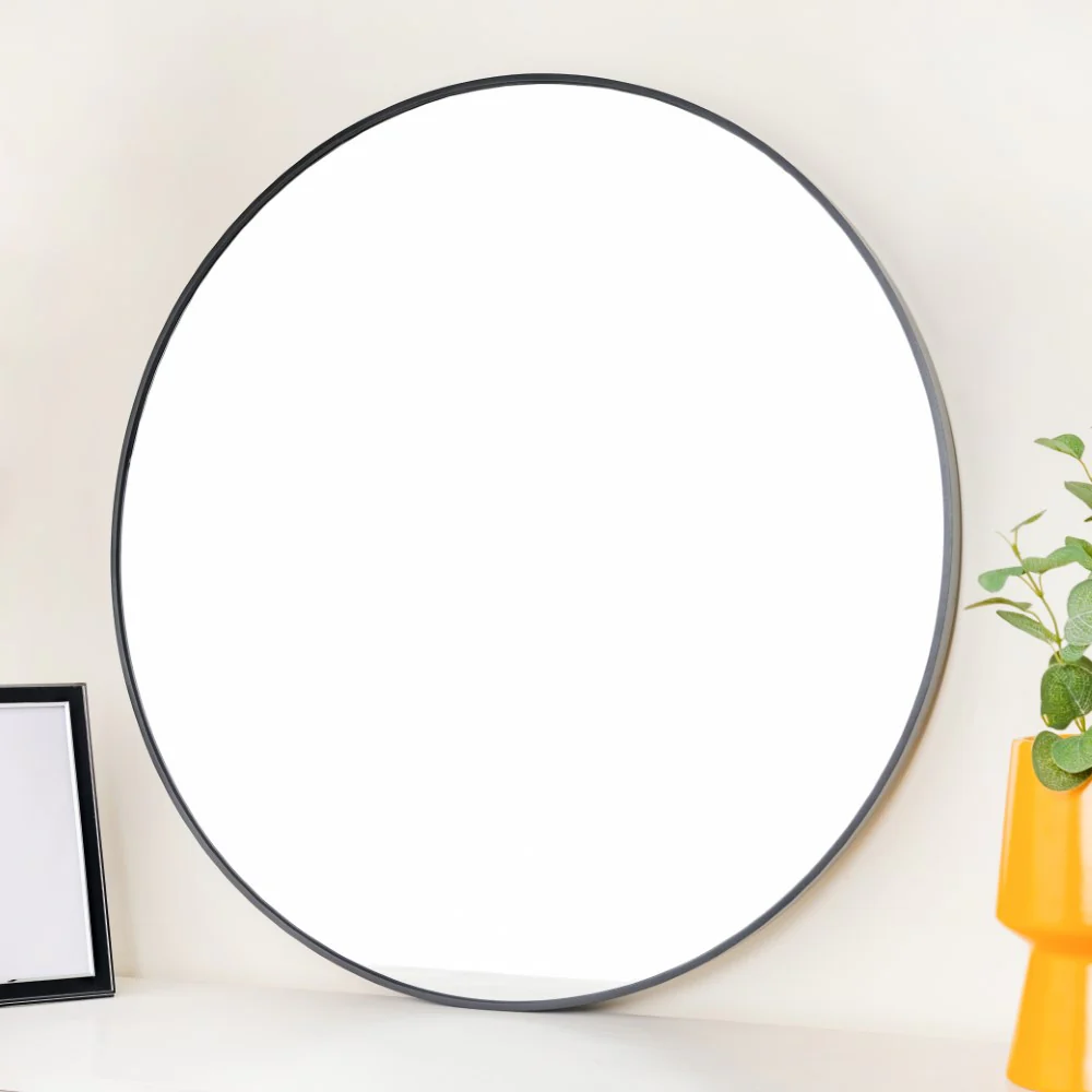 Round Mirror Black 31 Inch - Image 3