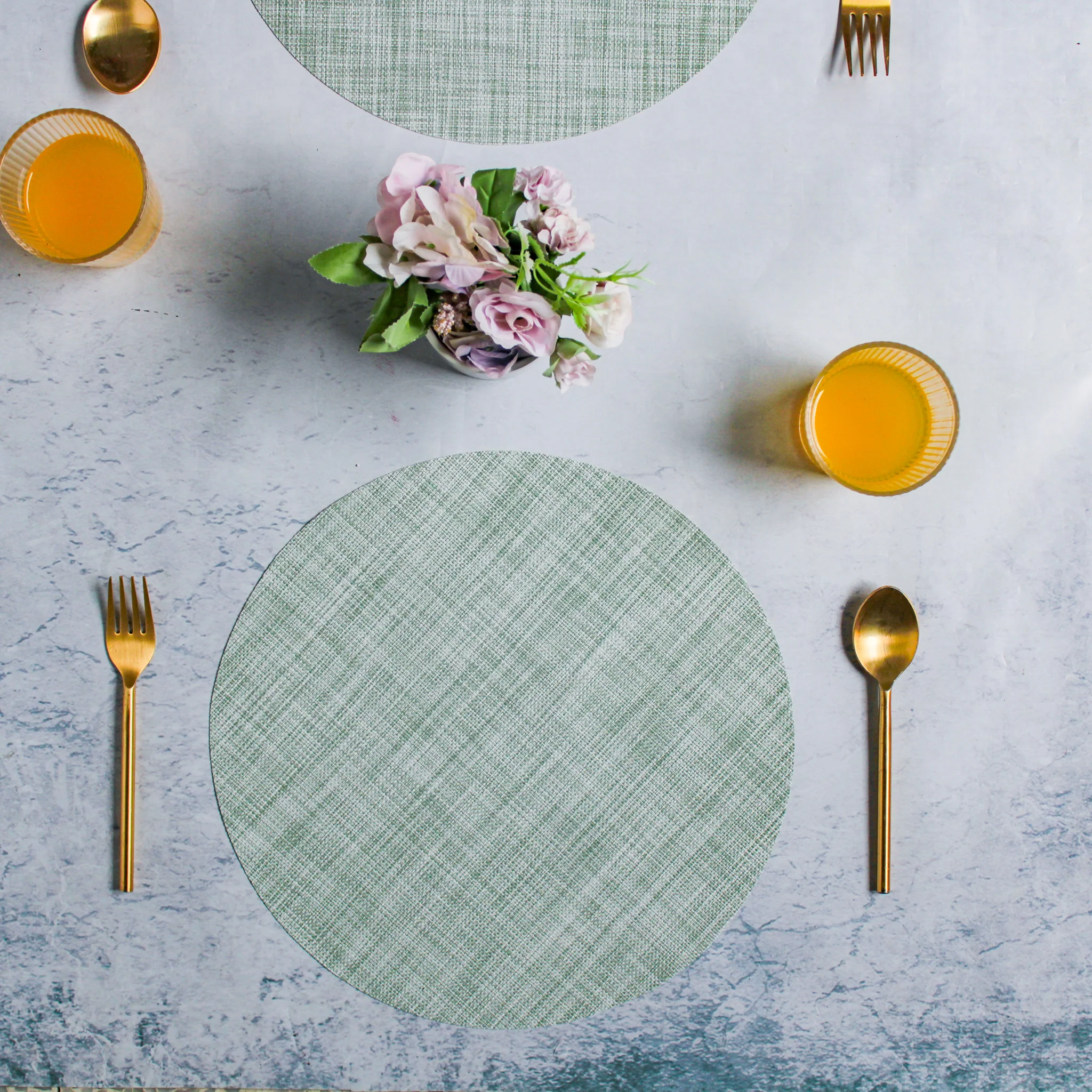 Round Placemat Mint Set of 4 - Image 6