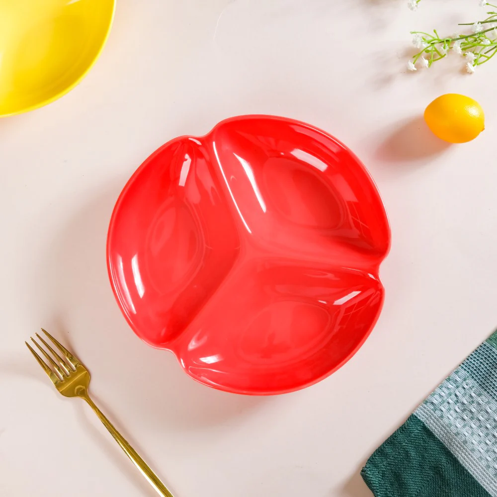Round Section Plate Red 7.5 Inch - Image 3