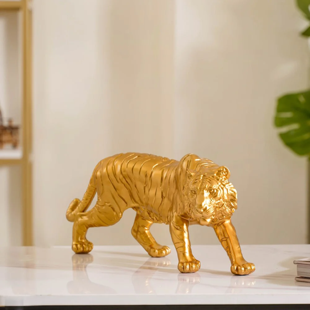 Royal Tiger Figurine Gold - Image 5