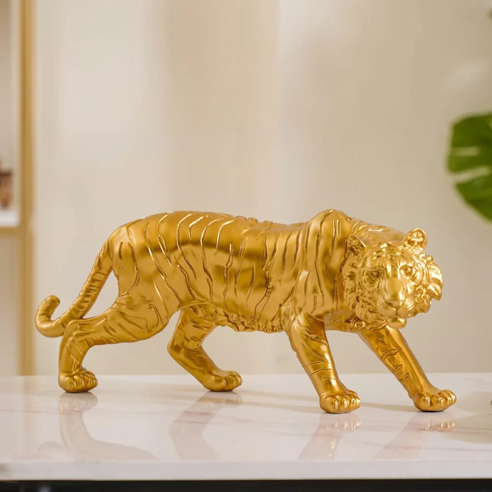 Royal Tiger Figurine Gold - Image 6