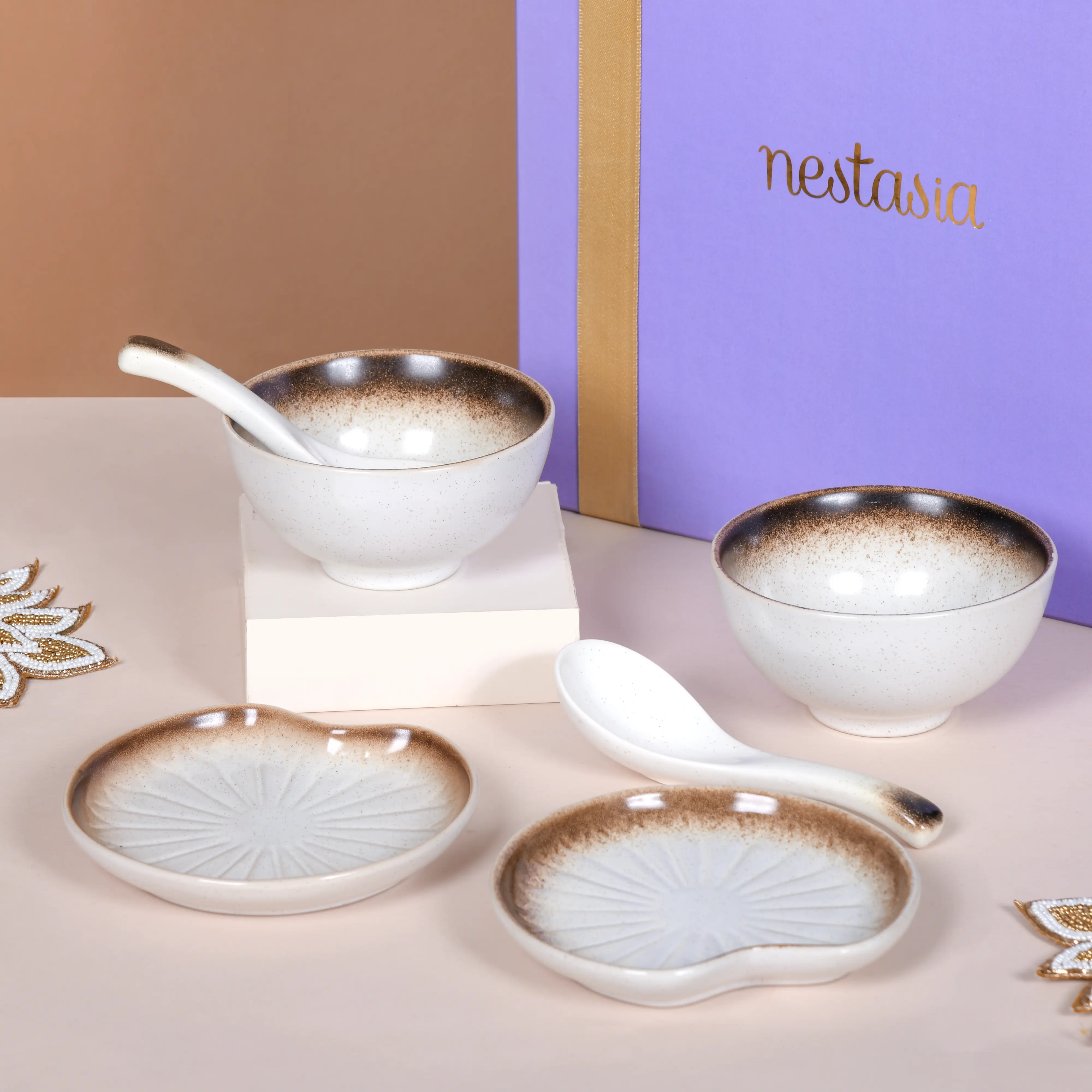 Rustic Crockery Gift Set of 9 - Image 3