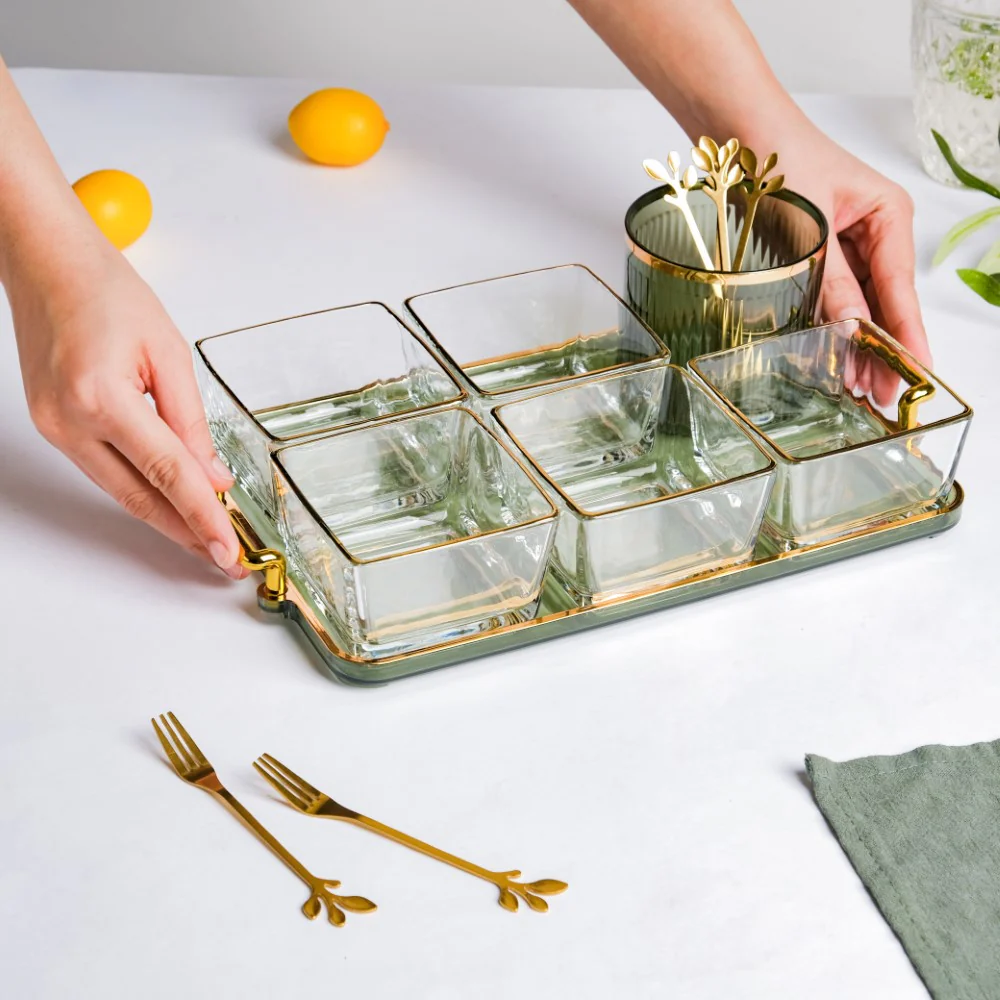 Sage Green Snack And Sweets Bowl Set of 13 - Image 3