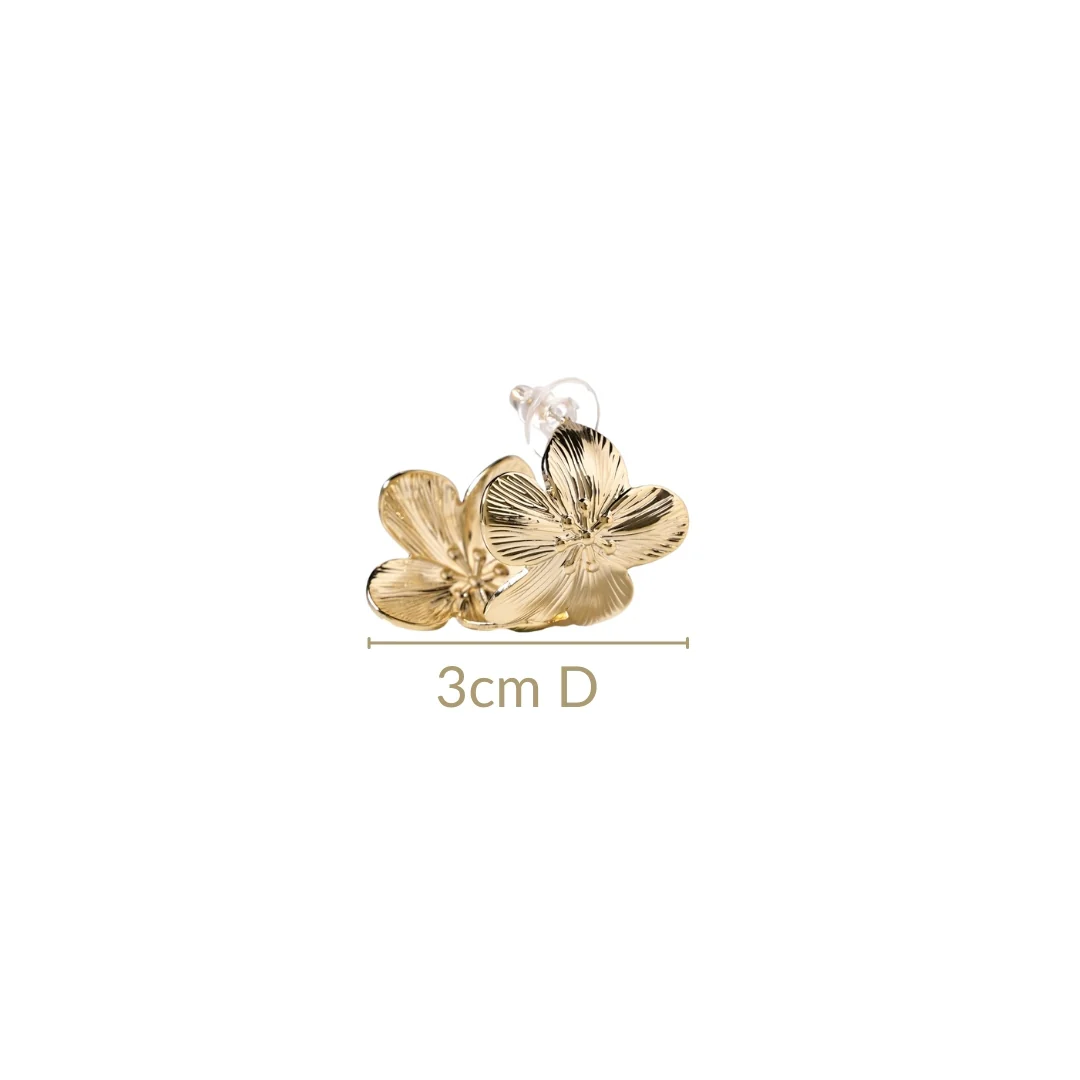 Sakura Hana Gold Hoop Earrings - Image 3