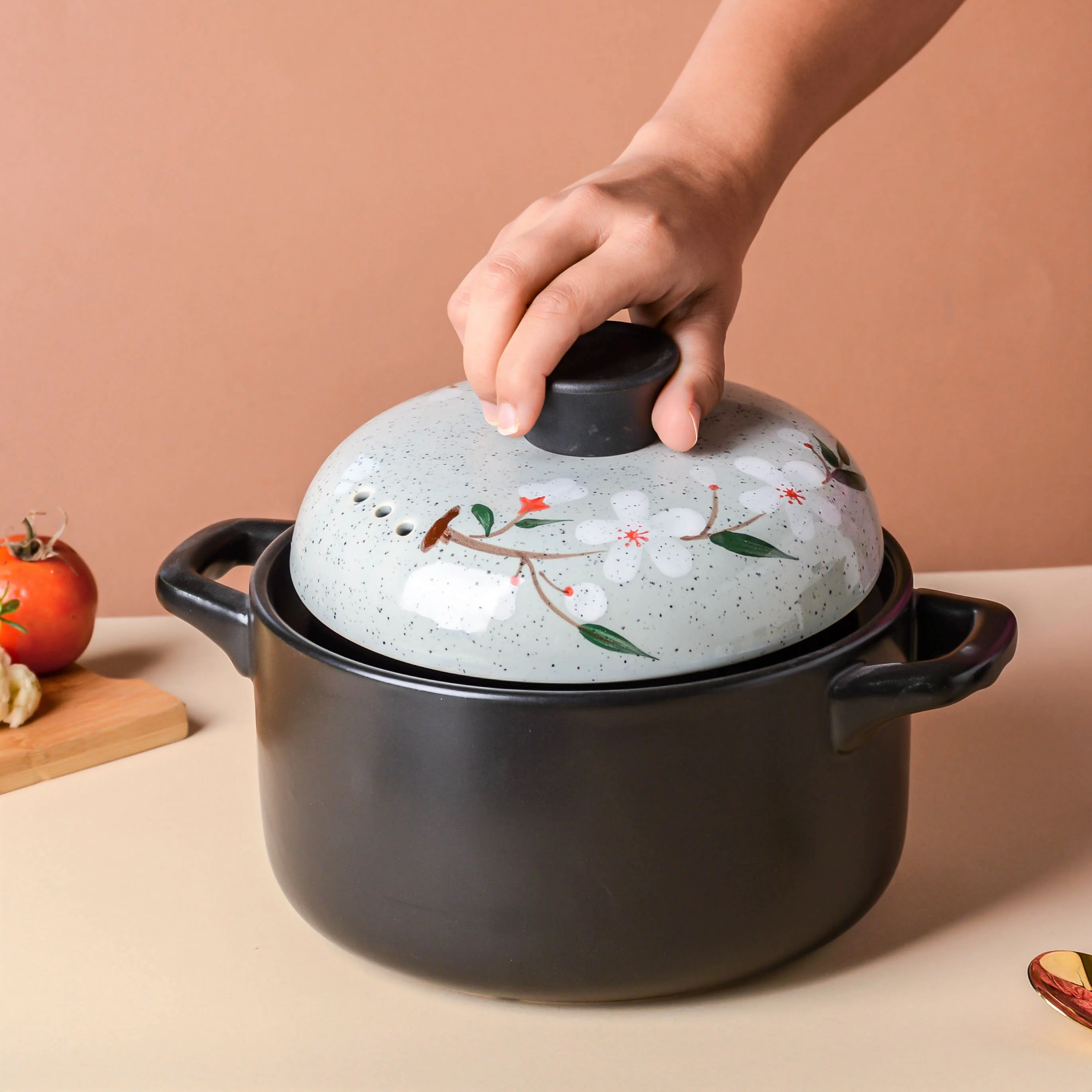 Sakura Stew Cooking Pot Grey - Image 2