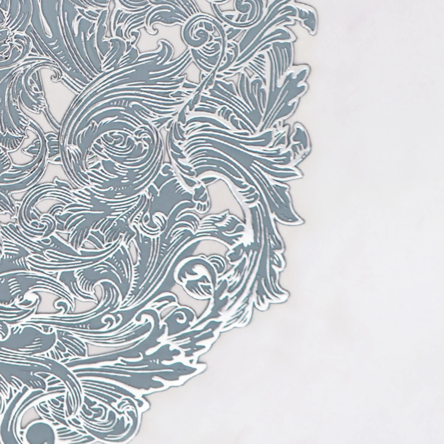 Icy Blue Luxe Round Tablemat Set Of 6 - Image 5