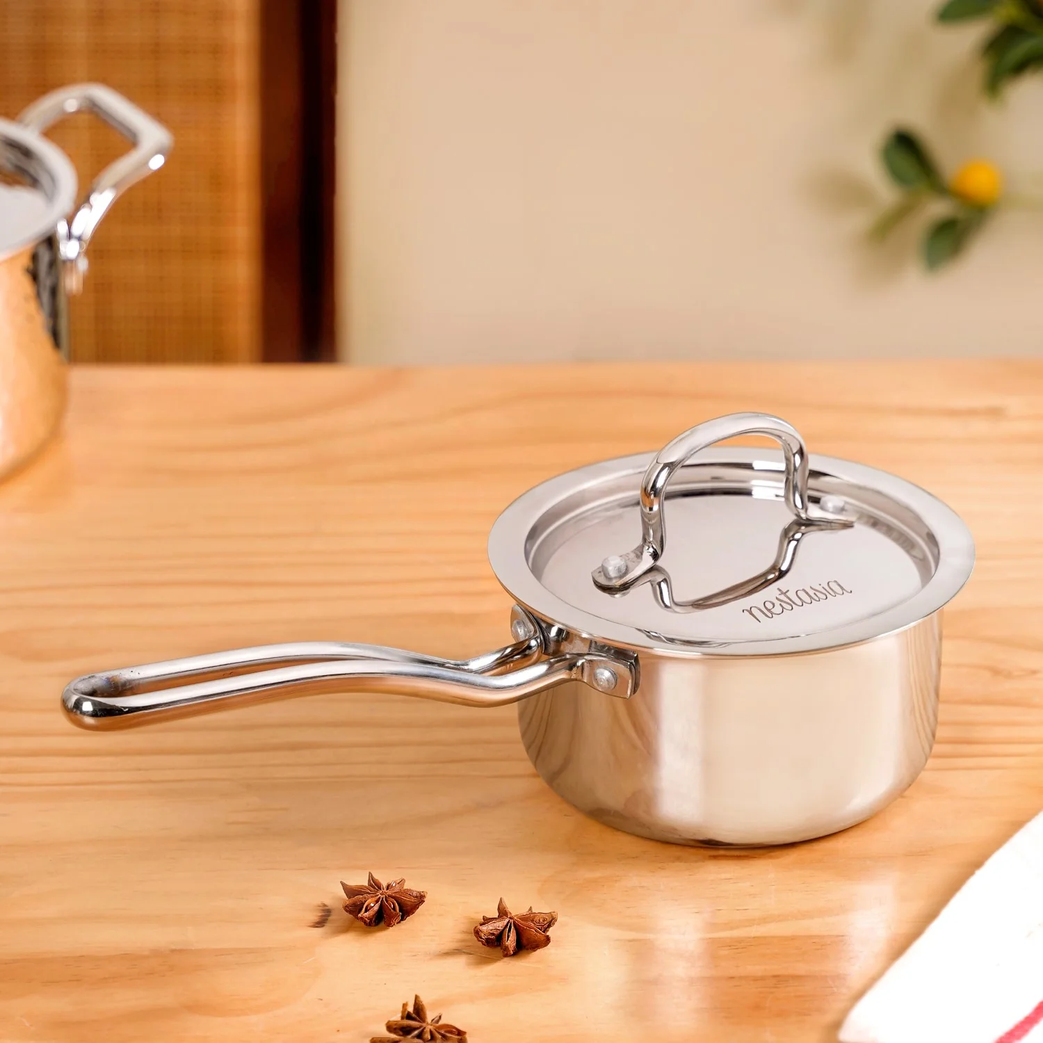 Saucepan Tri Ply Stainless Steel 1100ml - Image 2