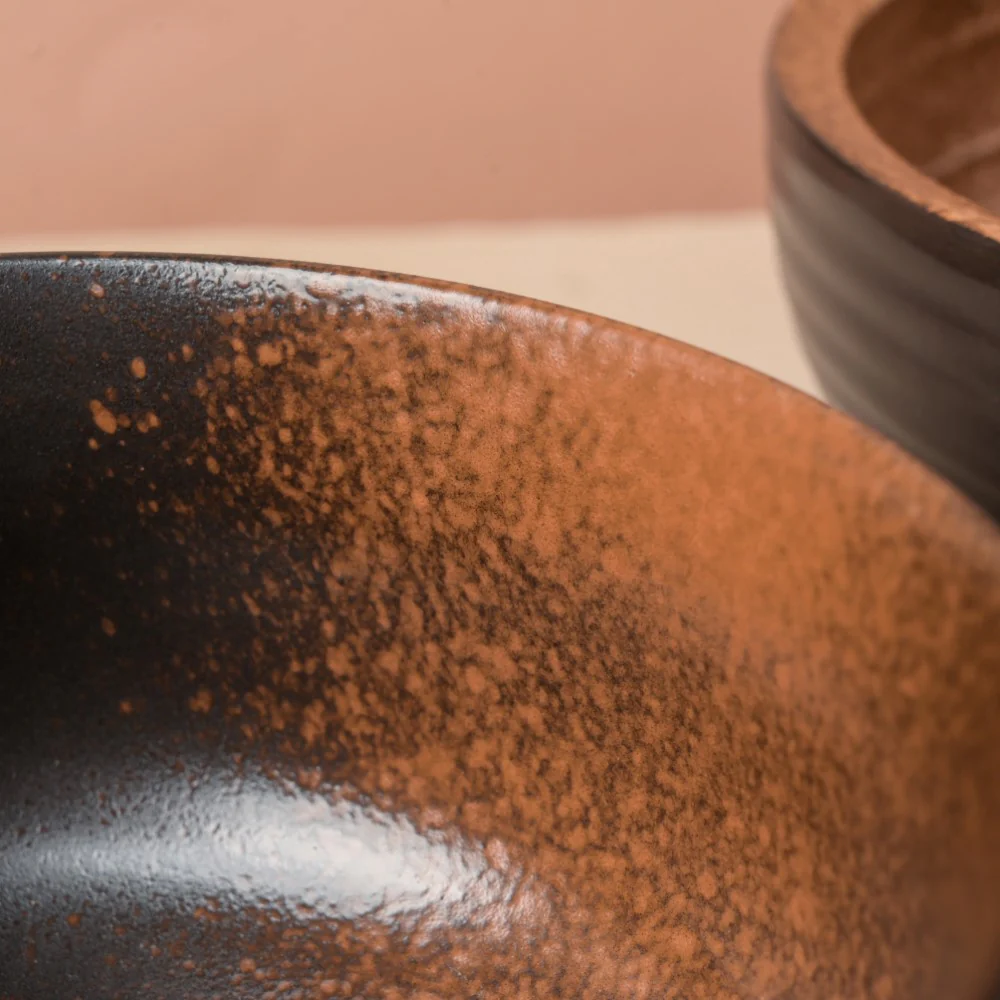 Savanna Stoneware Curry Bowl Black Brown 500 ml - Image 6