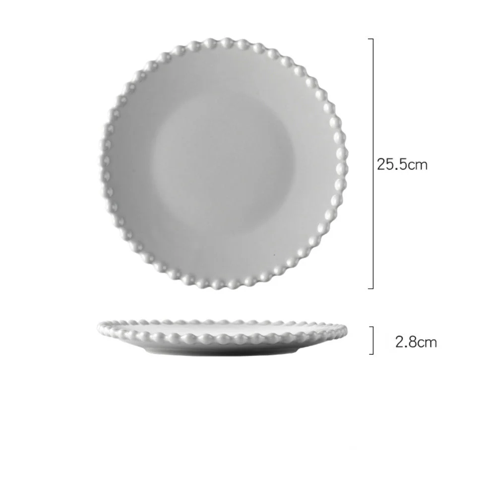 Scalloped Dinner Plate Grey 10 Inch - Image 7