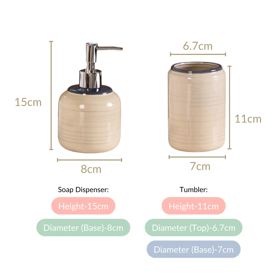 Scandinavian Bath Set of 2 Serene Cream - Image 5
