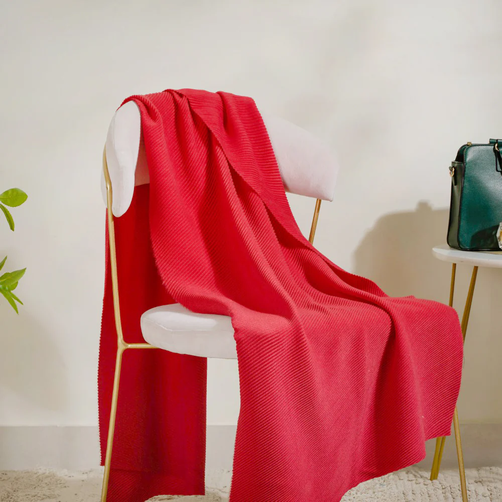Scarlet Fluted Stole Red - Image 2