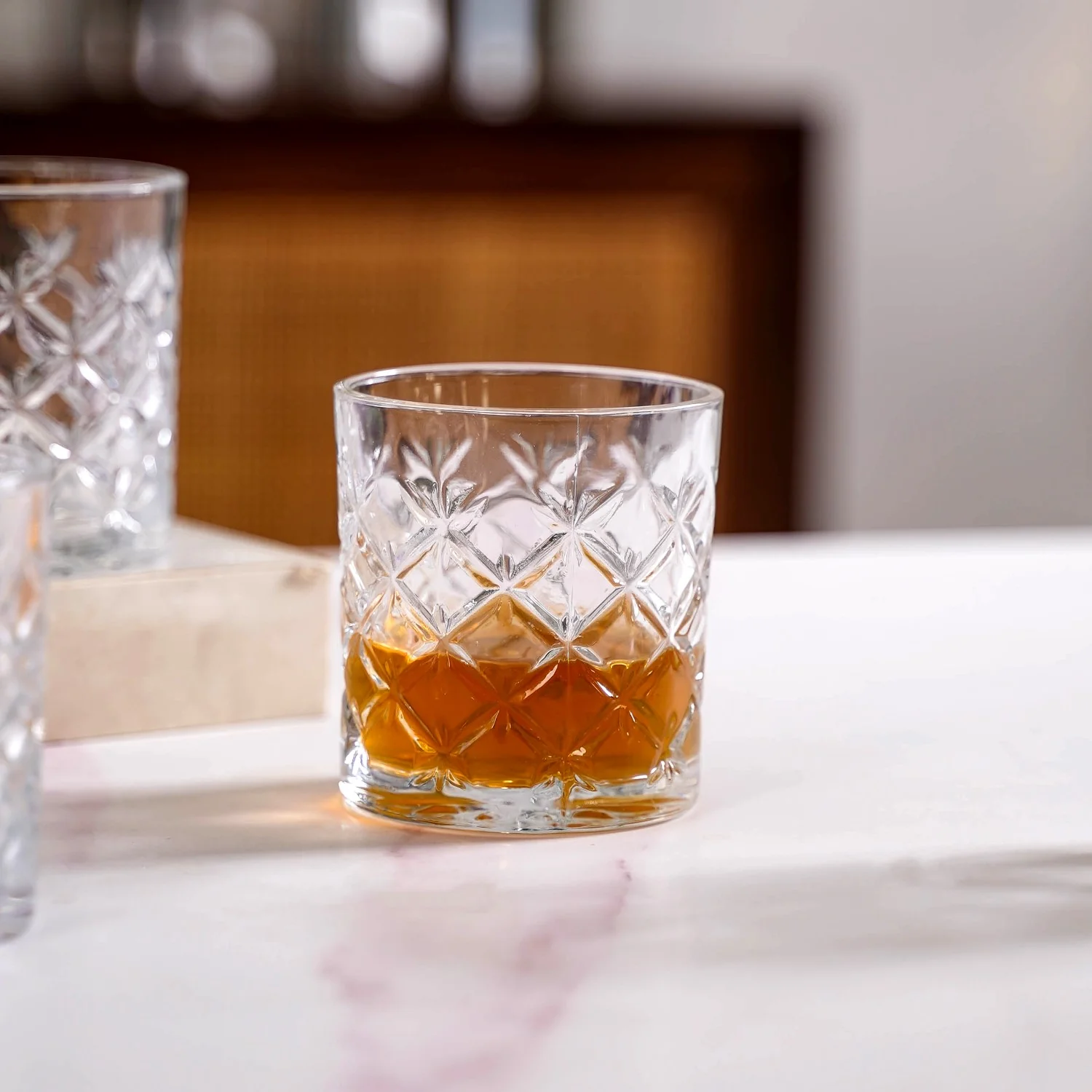 Scotch Glass Crosshatch Pattern Set Of 6 230ml - Image 8