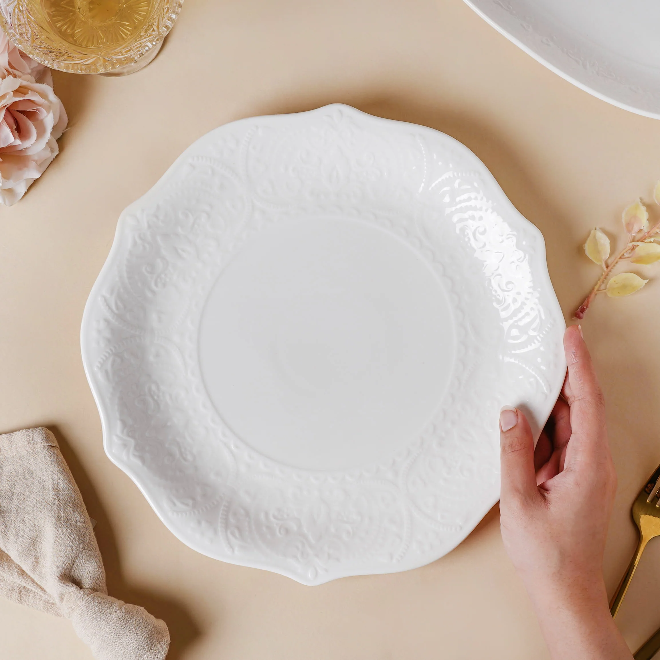 Serena Lily White Dinner Plate 10.5 Inch - Image 4