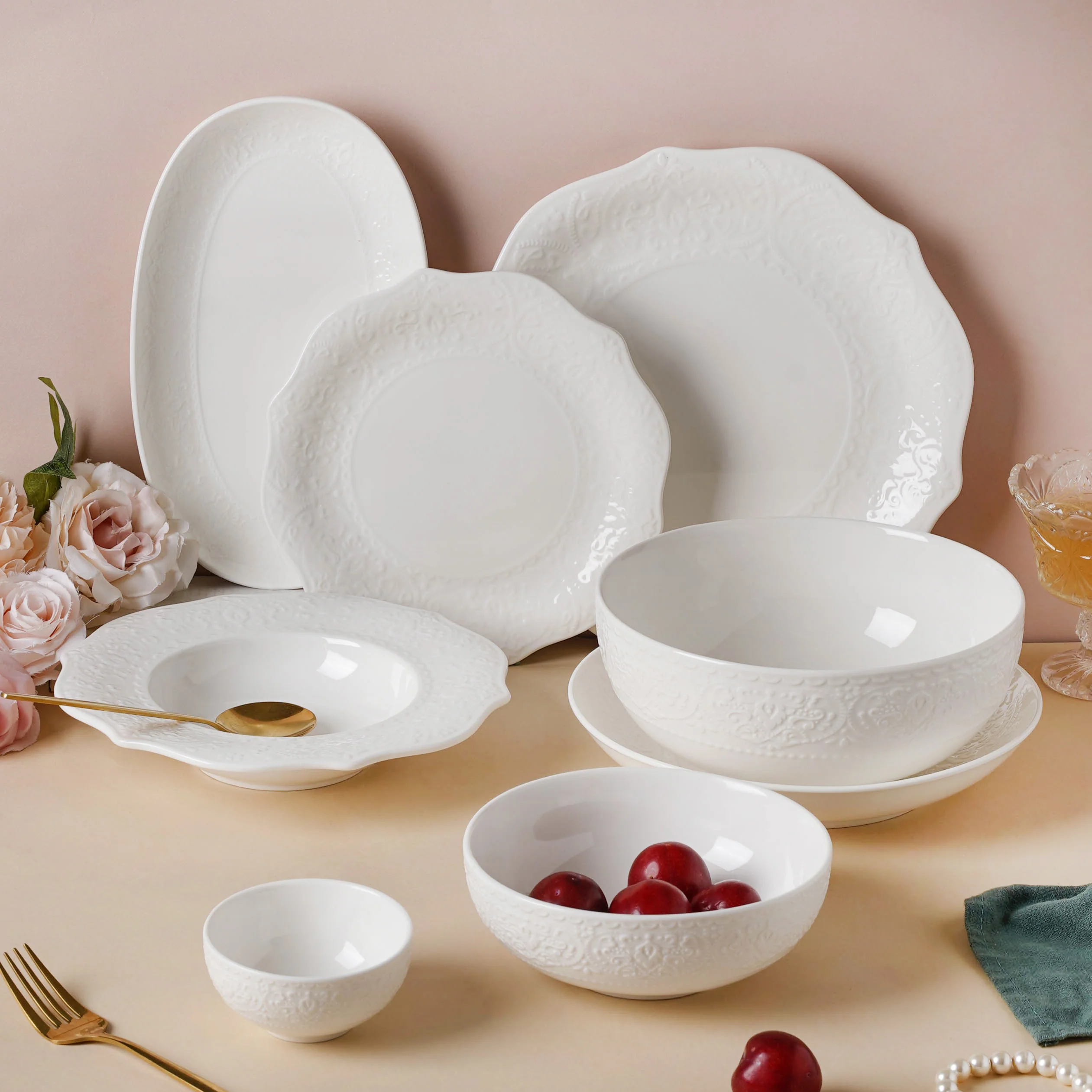 Serena Lily White Dinner Plate 9 Inch - Image 8