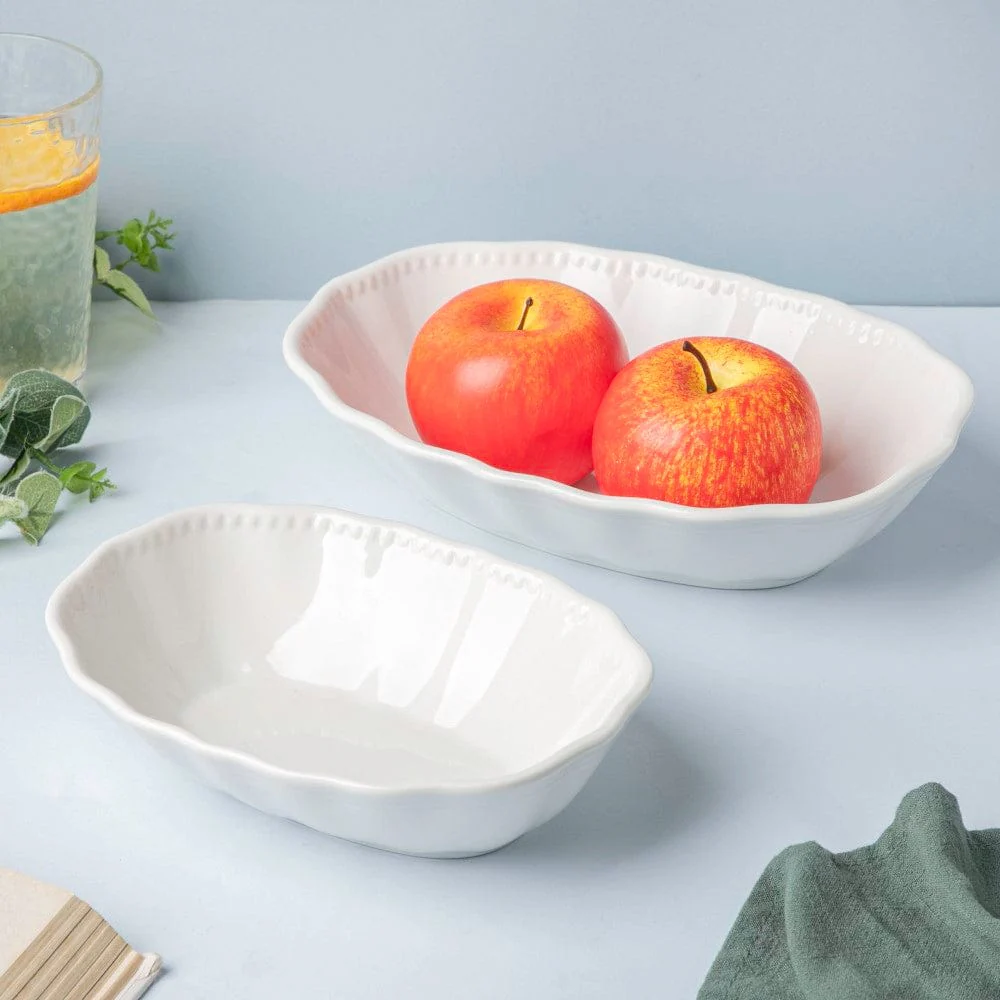 Serena Oval Snack Bowl White 8 Inch 350 ml - Image 6
