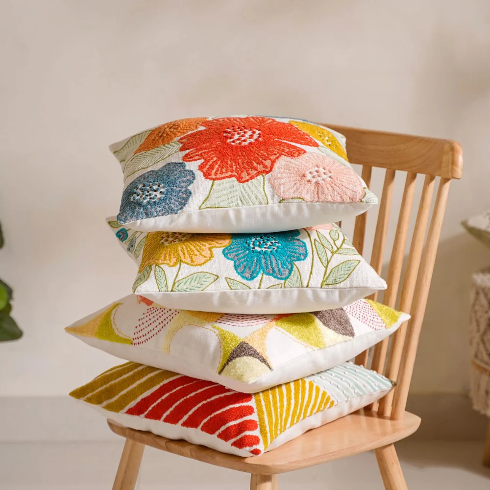 Embroidered Sofa Cushion Cover 16x16 Inch - Image 8