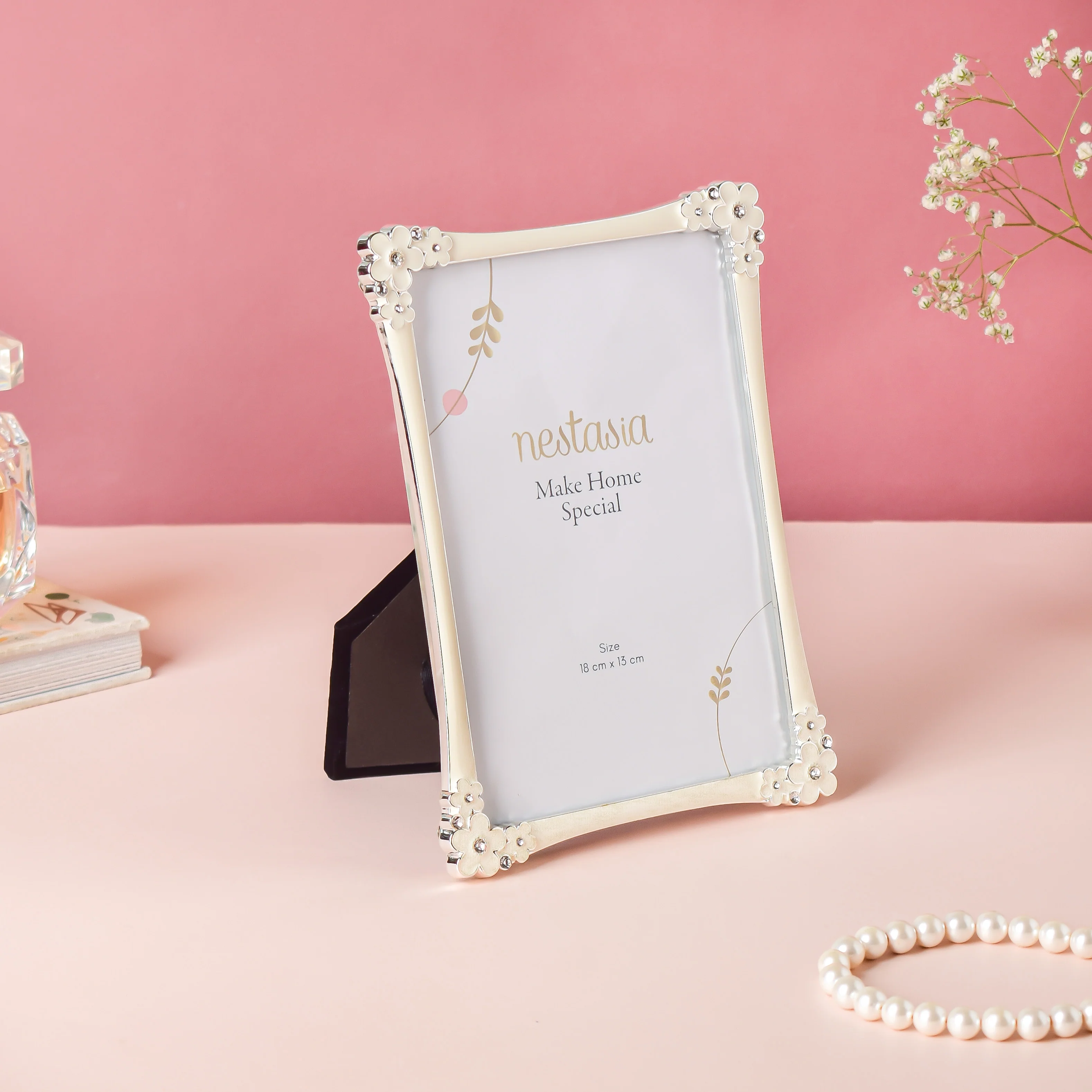 Serene White Floral Frame 8 Inch - Image 3