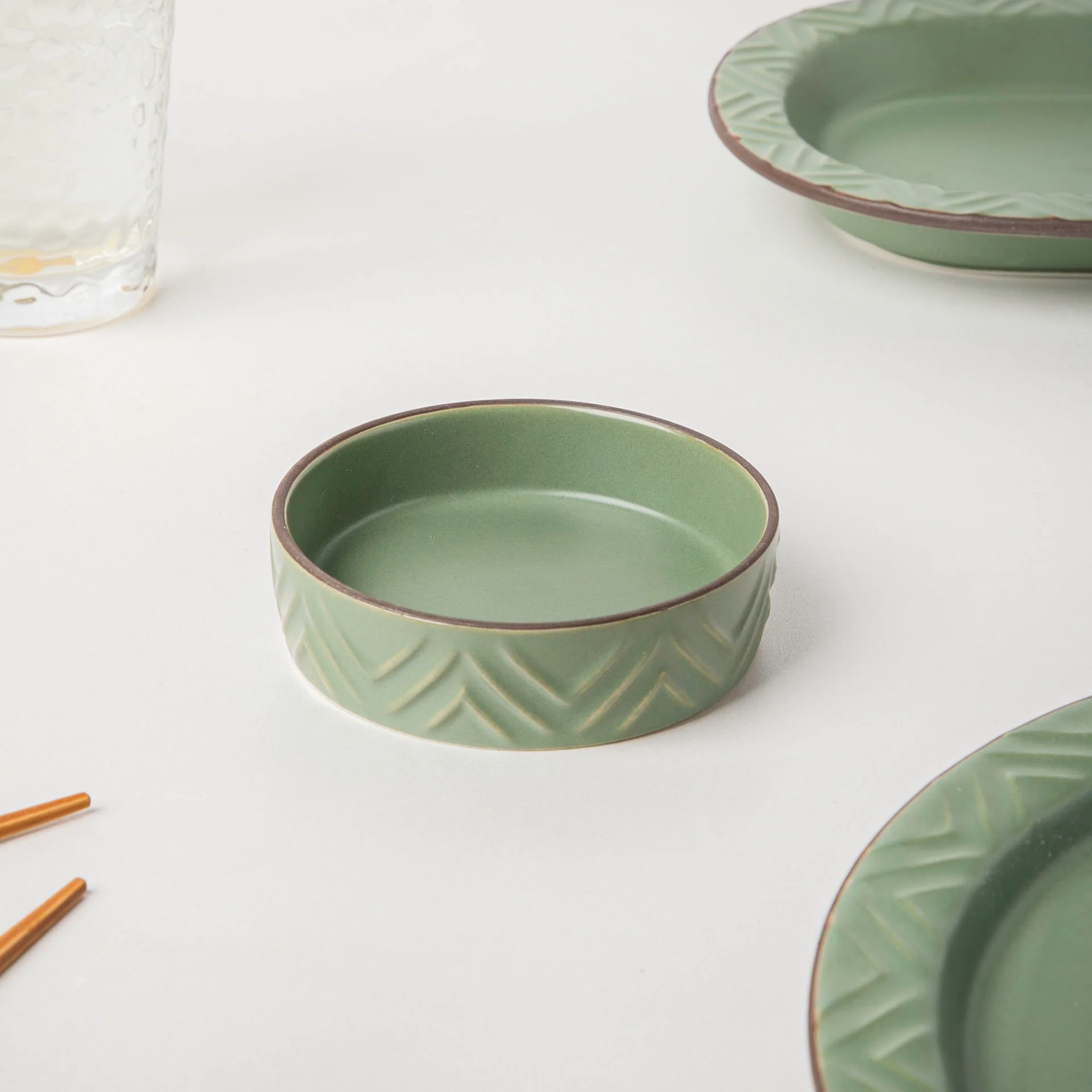 Serenity Green 36 Piece Dinner Set For 6 - Image 6
