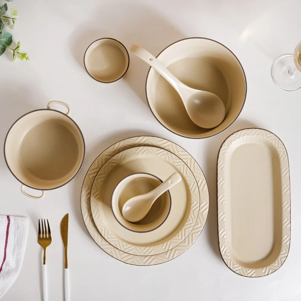 Serenity White 36 Piece Dinner Set For 6 - Image 3