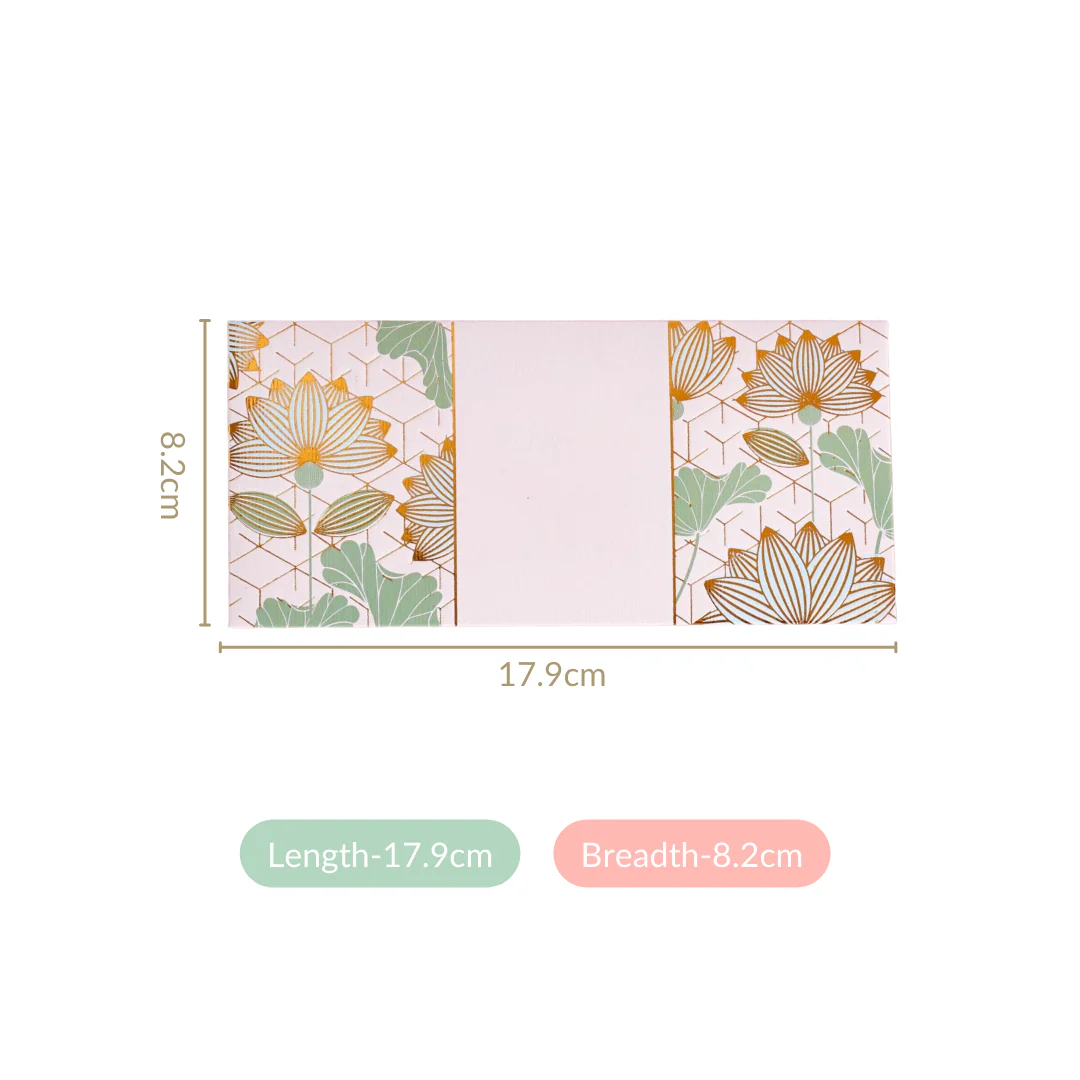 Set Of 12 Blue Lotus Money Gifting Envelope - Image 4