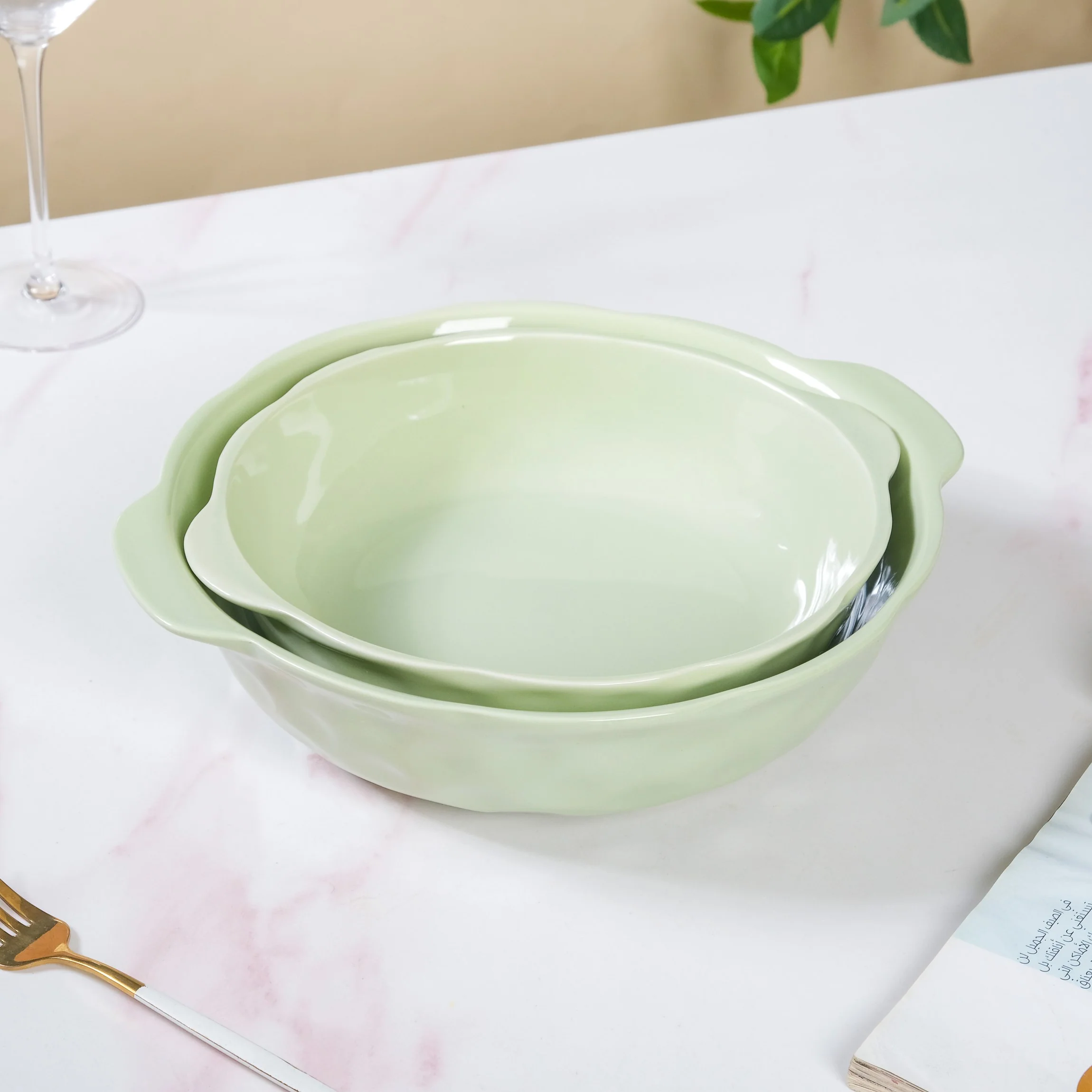 Set Of 2 Ceramic Dishes For Baking And Serving - Image 6