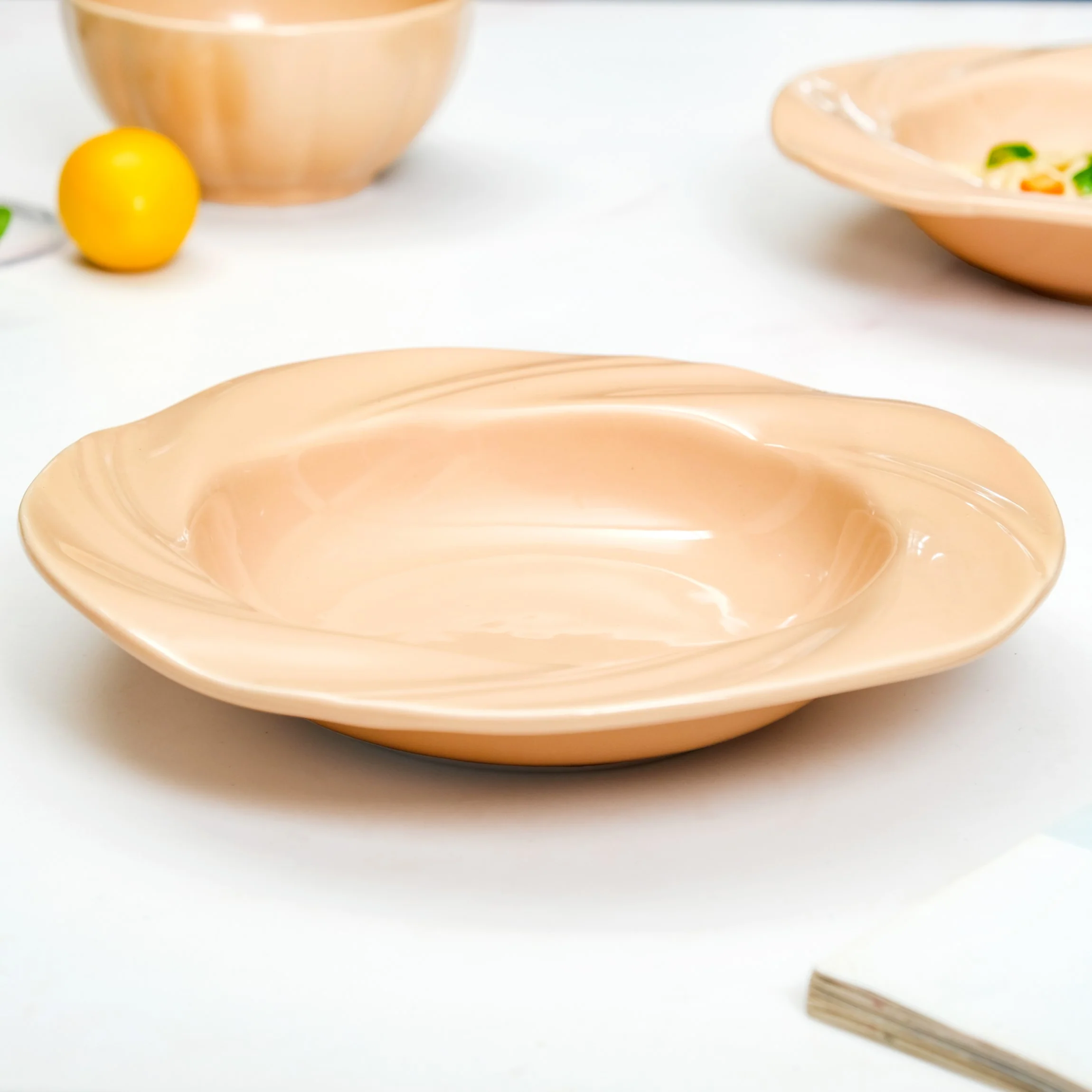Set Of 2 Ceramic Pasta Plate 8 Inch - Image 3