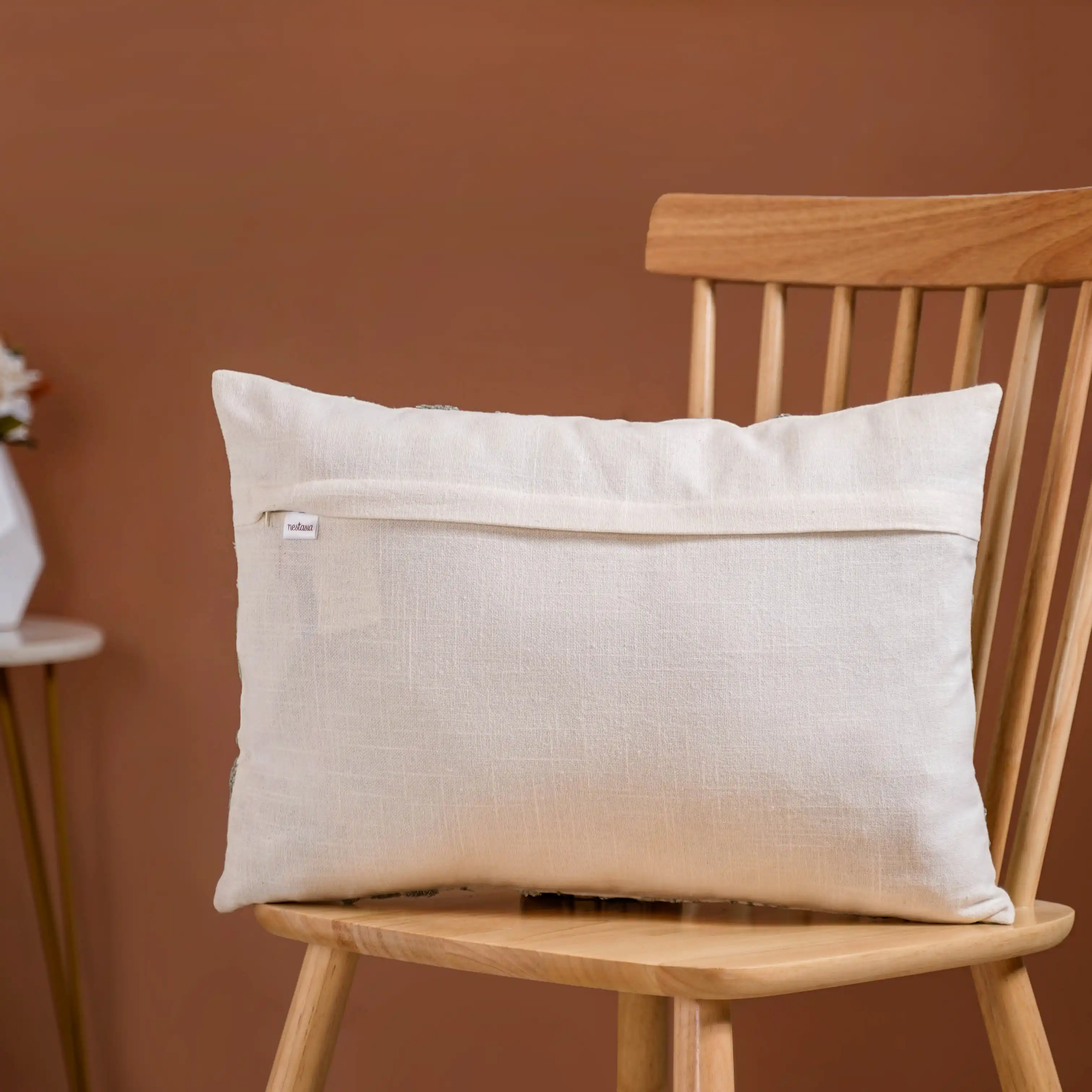 Set Of 2 Cotton Cushion Cover With Floral Embroidery - Image 14