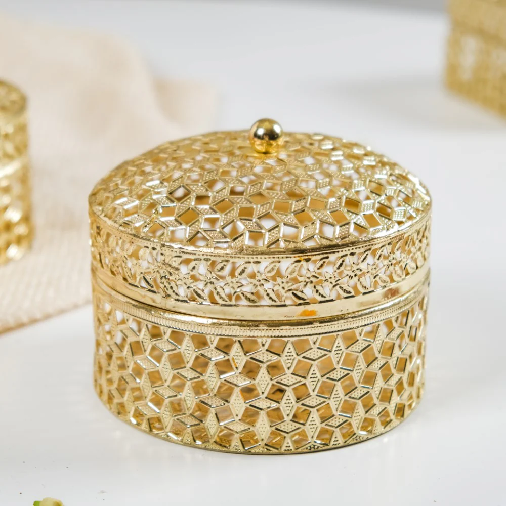 Set Of 2 Ornate Dry Fruit Box Gold - Image 8