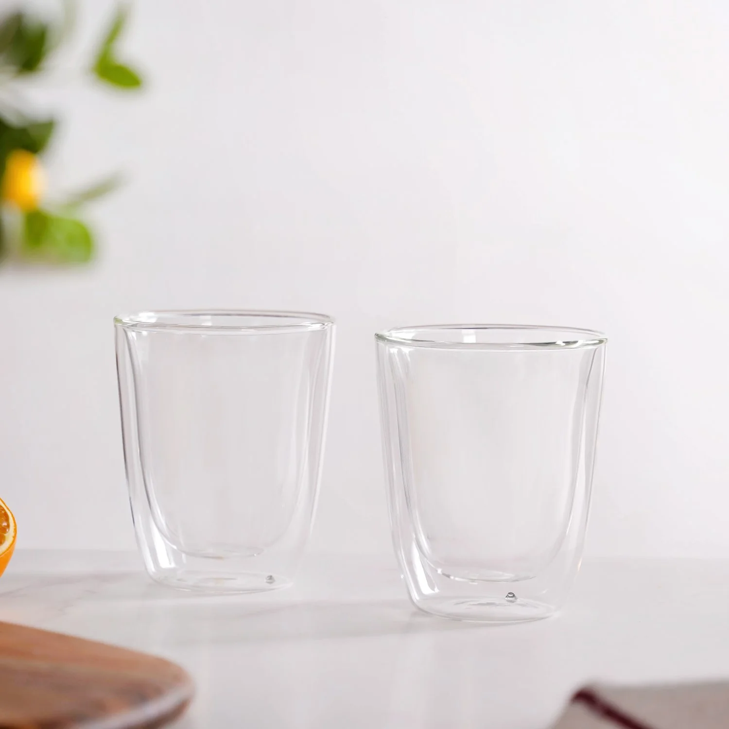 Set Of 2 Transparent Double Wall Tumblers 300ml - Image 6