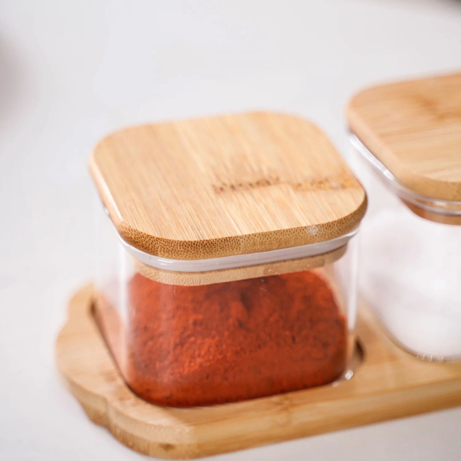 Set Of 3 Borosilicate Glass Snack Jars With Tray - Image 9