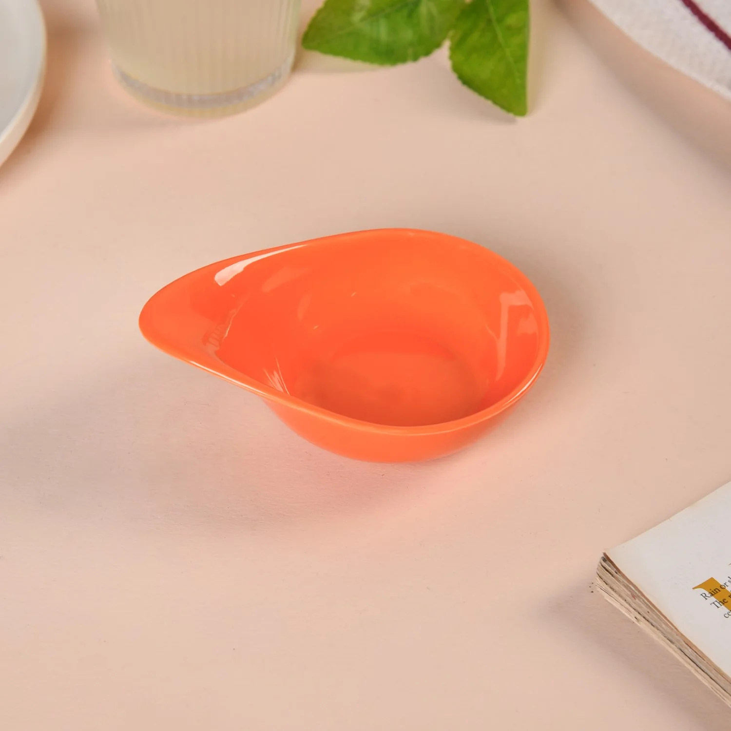 Set Of 3 Colourful Ceramic Bowls With Bamboo Tray 100ml - Image 7