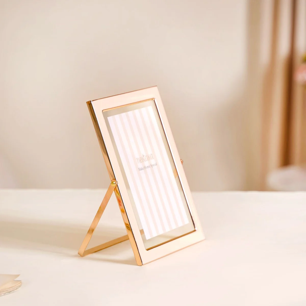 Set Of 3 Luxury Tabletop Photo Frames Peach - Image 4