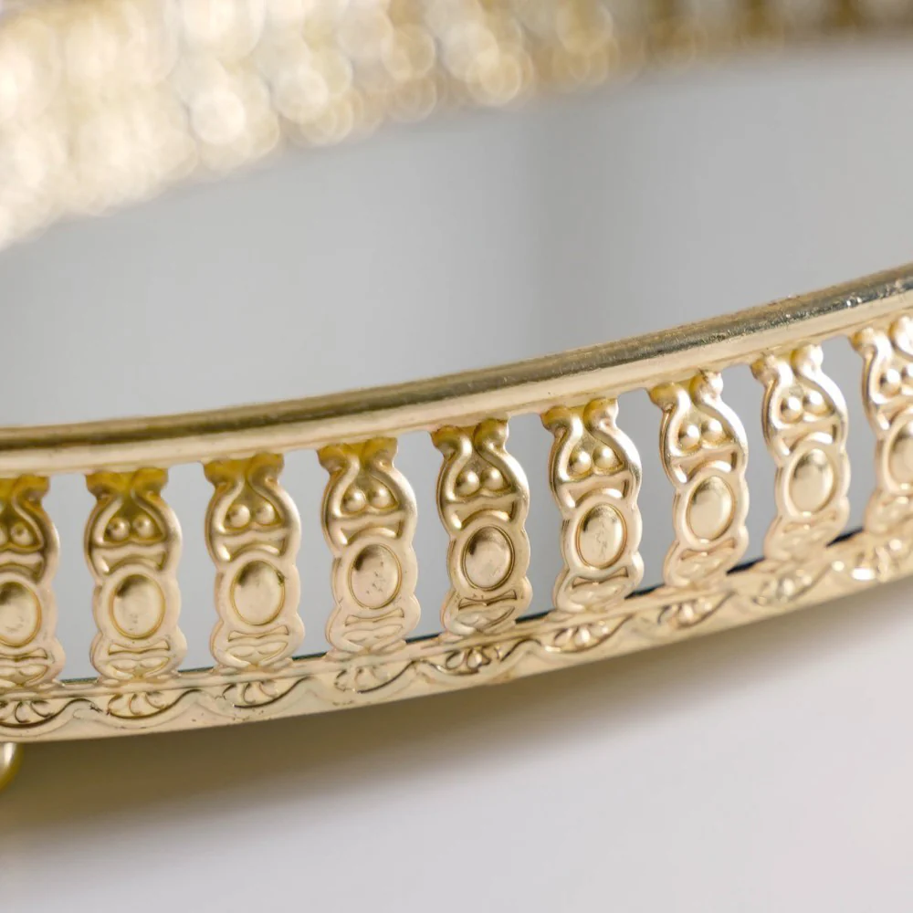 Set Of 3 Oval Metal Tray Gold - Image 11