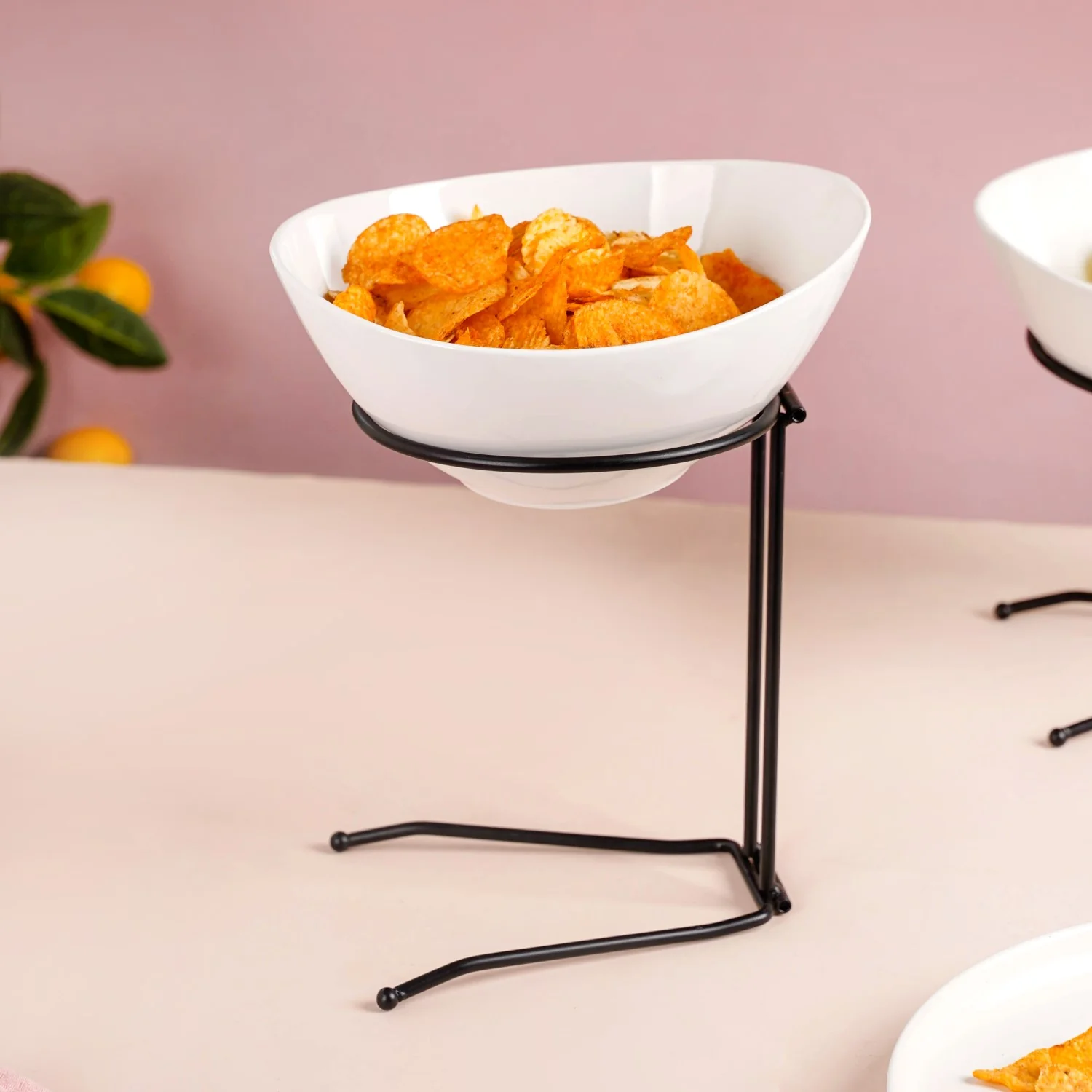 Set Of 3 Serving Bowls With Stands - Image 6