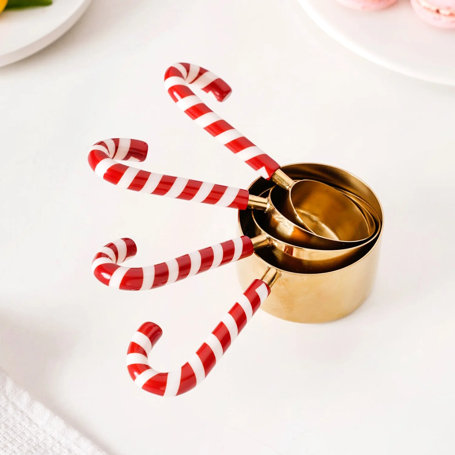 Set Of 4 Candy Stick Measuring Cups Gold - Image 3