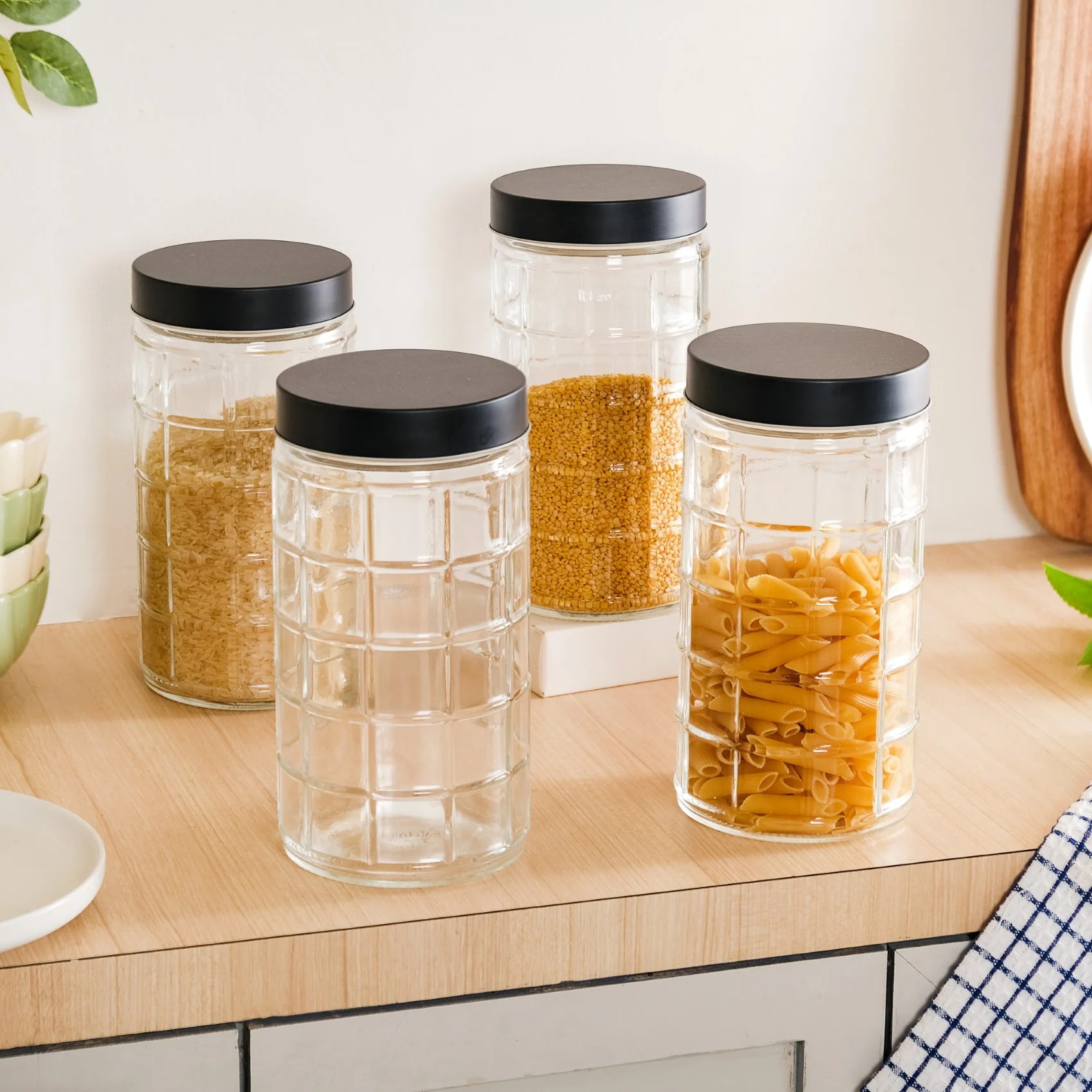 Set Of 4 Tall Glass Jars With Lid 1900ml - Image 11