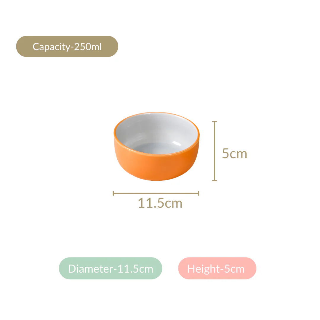 Set Of 4 Zoella Snack Bowls Orange 250ml - Image 5