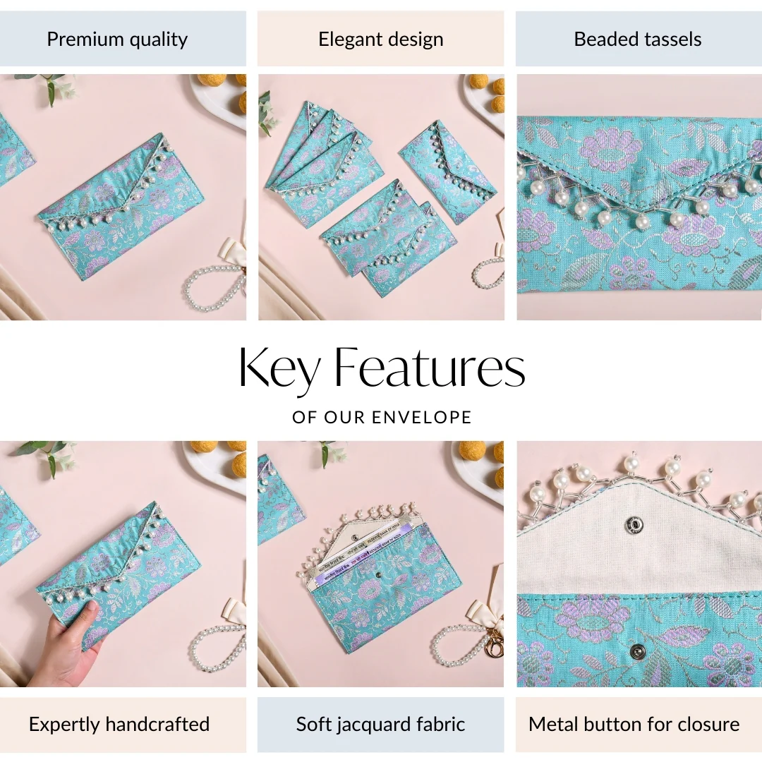 Jacquard Shagun Envelopes Set Of 6 - Image 5