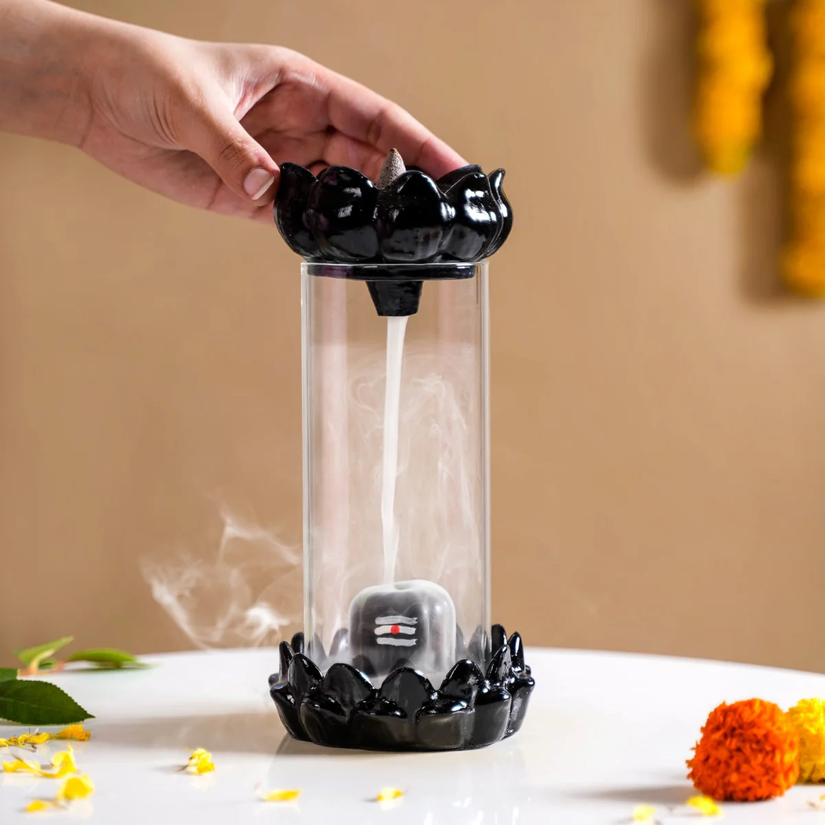 Shivling Fountain Incense Holder - Image 2