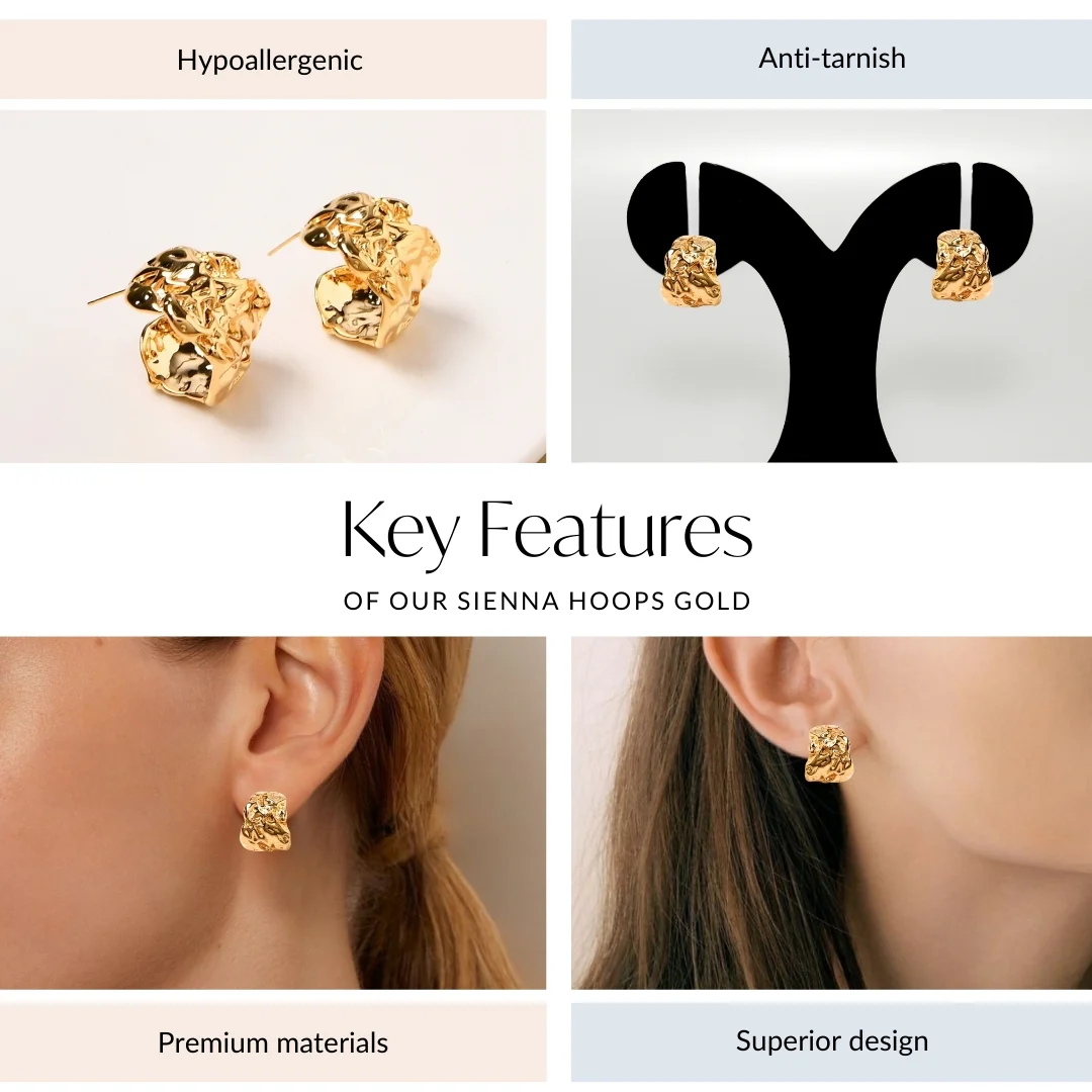 Sienna Hoops Gold - Image 4