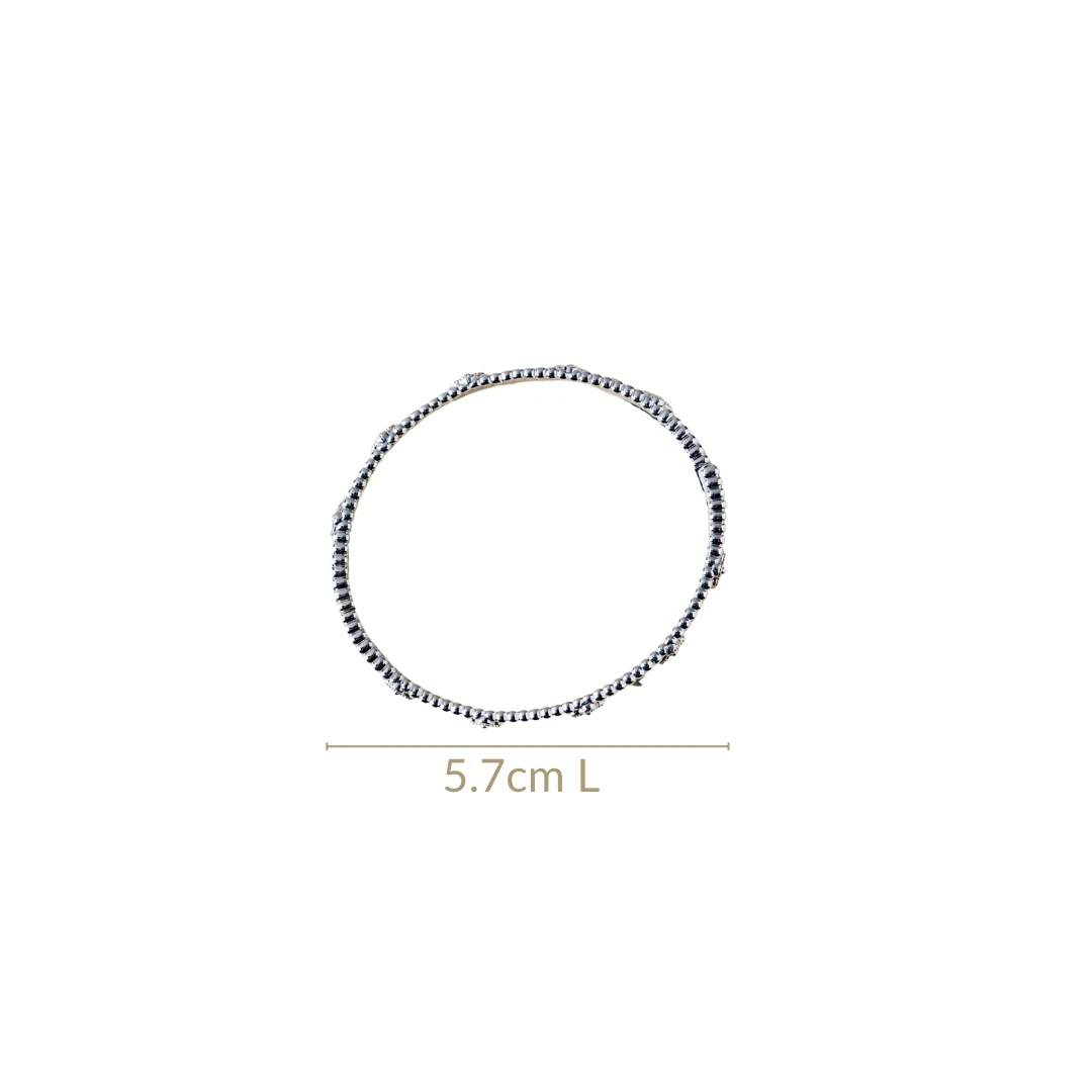 Silver Bloom Metal Bangle - Image 3